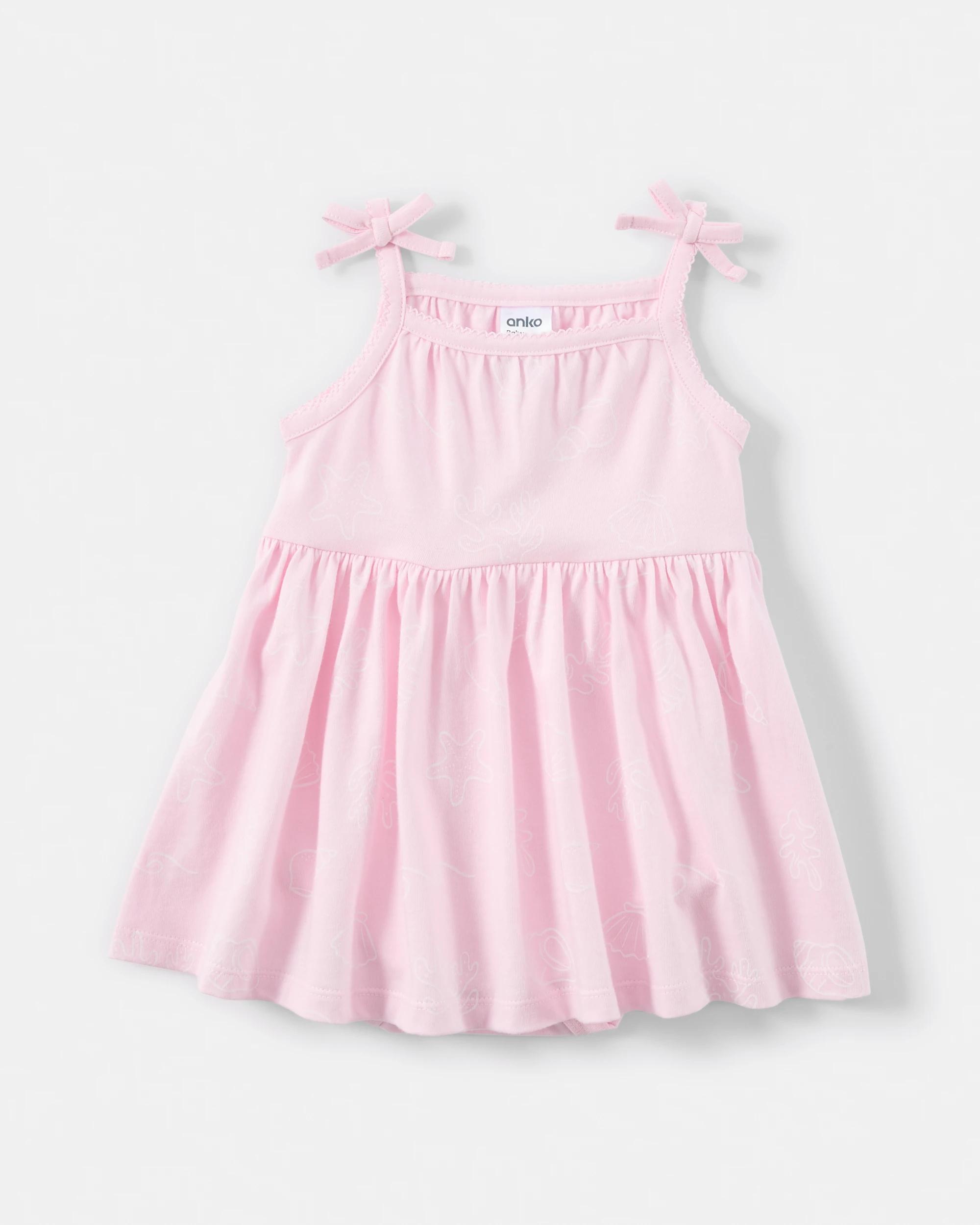 1 Strappy Bodysuit Dress PINK SHELLS, 1 of 3