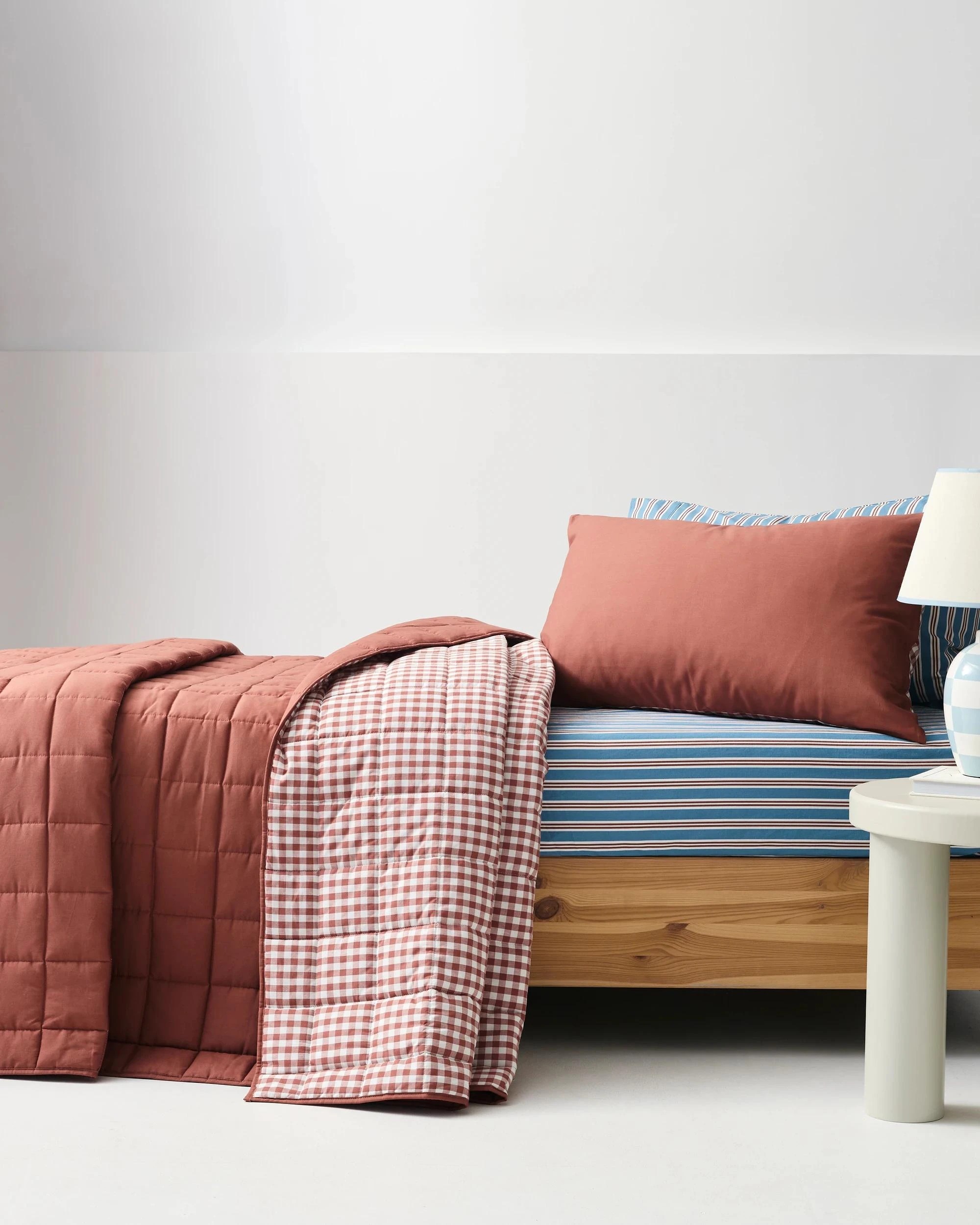 2 Target Parker Gingham Comforter Set - Queen Bed - Brown, 2 of 9