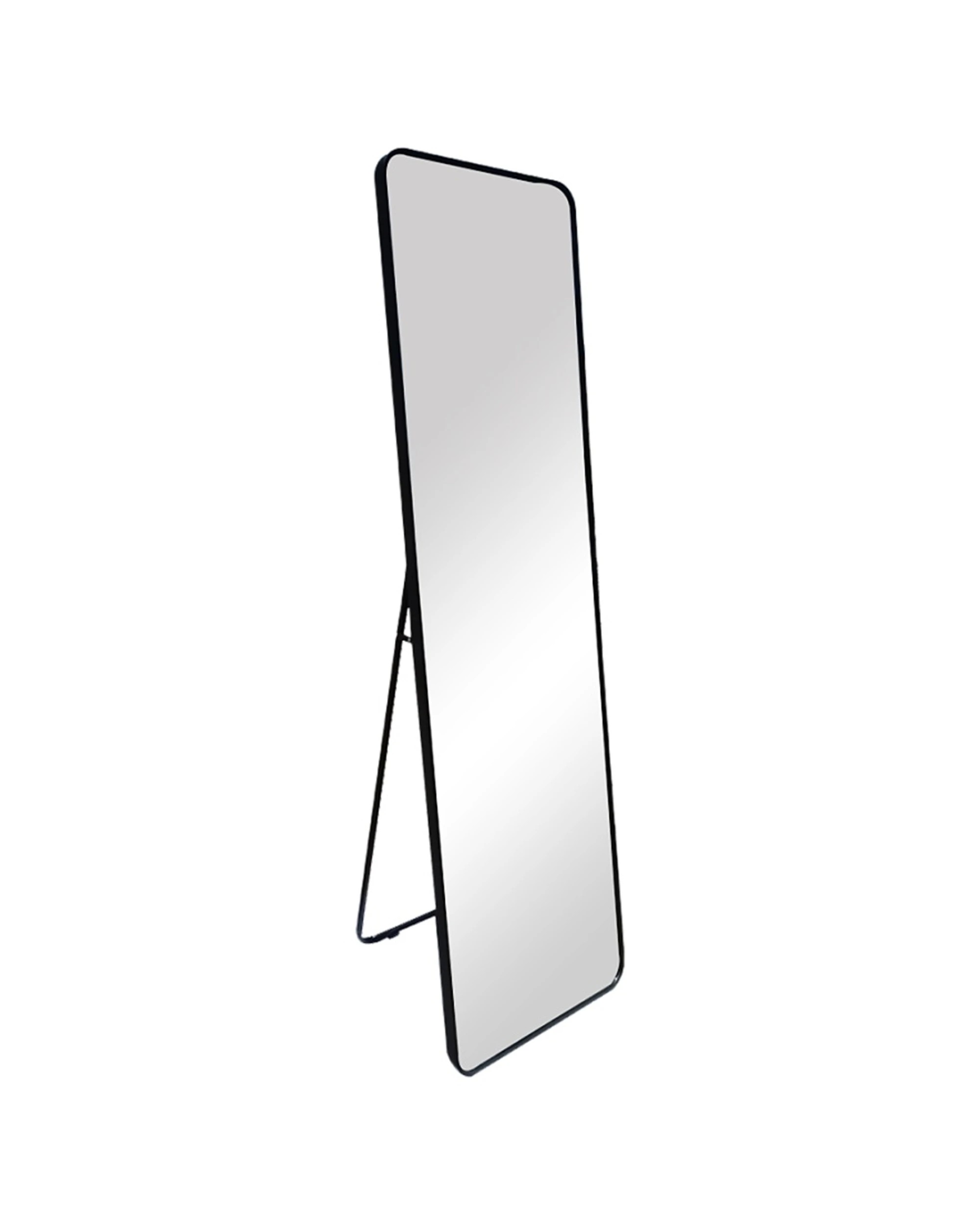 1 Urban Style Standing Mirror Full Length Contemporary Decor 150cm - Black, 1 of 9