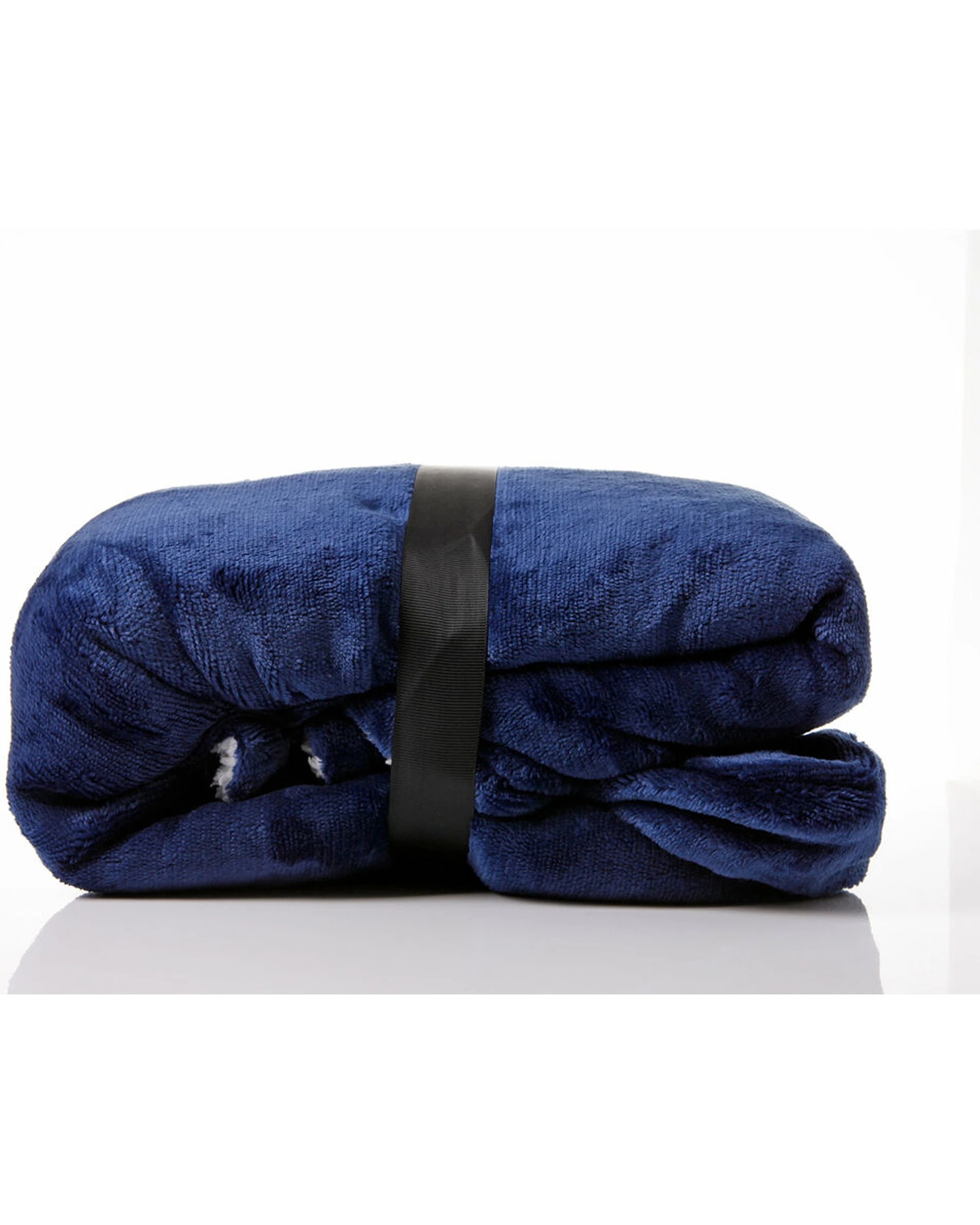6 Royal Comfort Reversible Fleece Winter Snug Hoodie Soft Double-Layered - Blue, 6 of 6