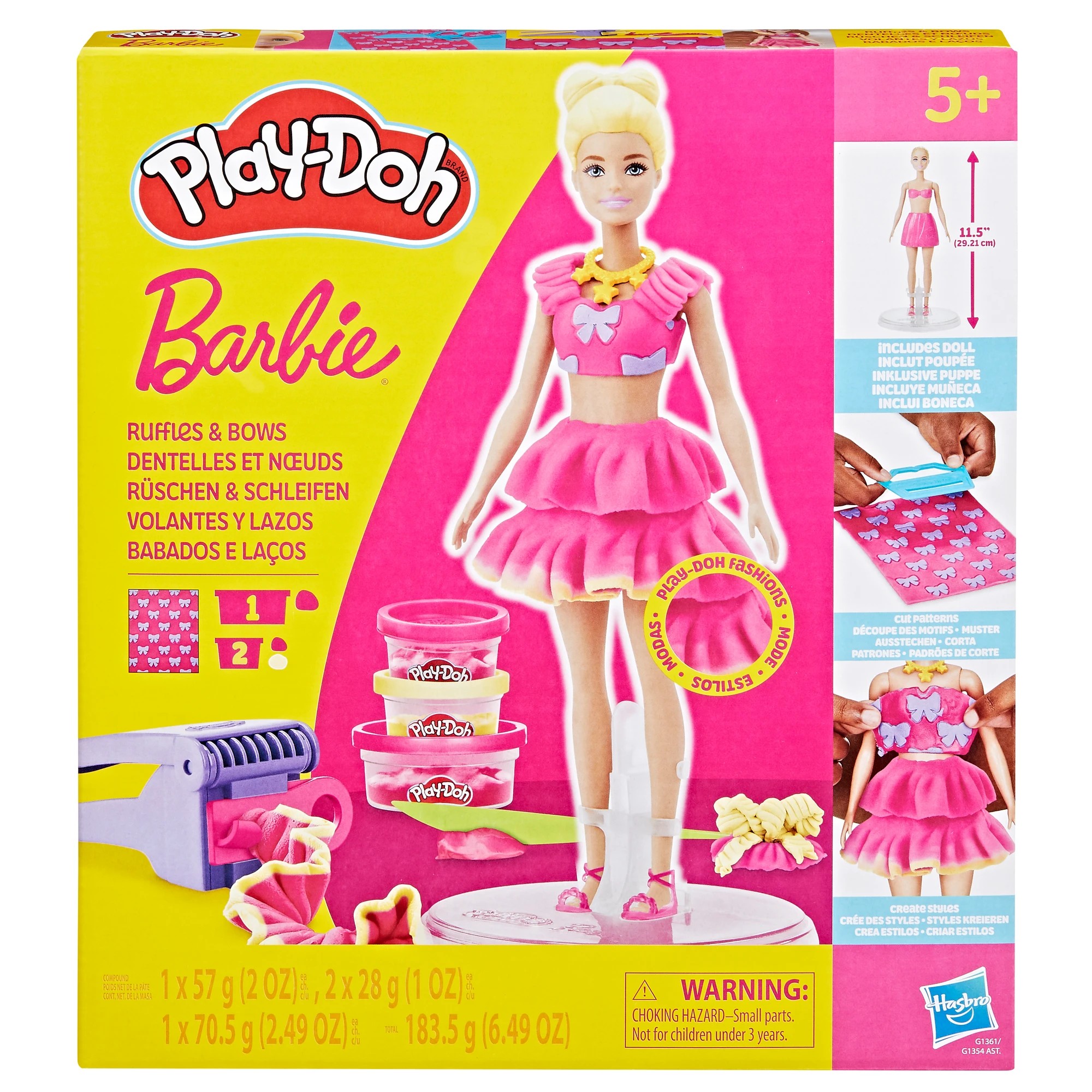 1 Play-Doh Play - Doh Barbie Ruffles and Bows Set - Multi, 1 of 2