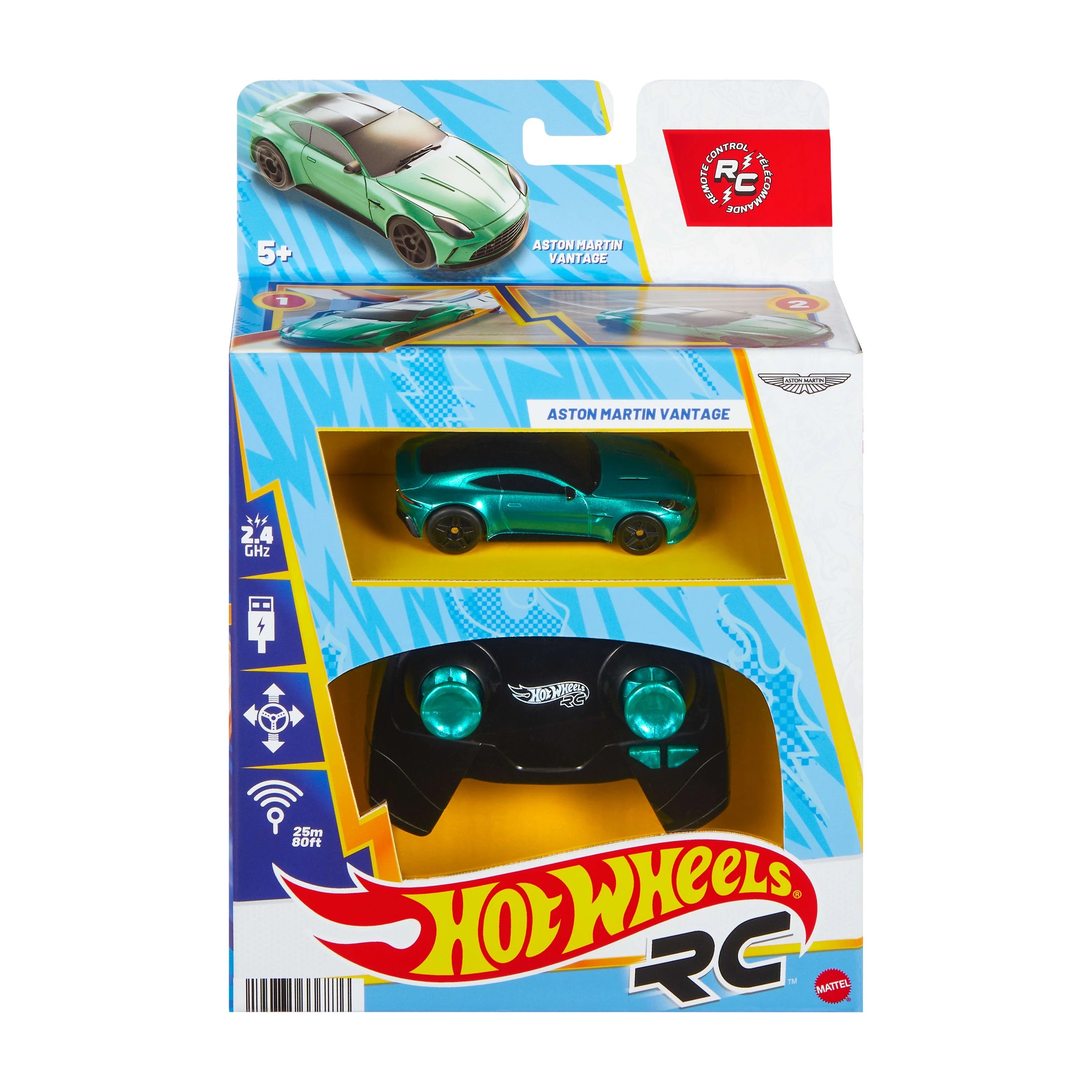1 Hot Wheels RC 1:64 Scale Aston Martin Vantage Vehicle, 1 of 6