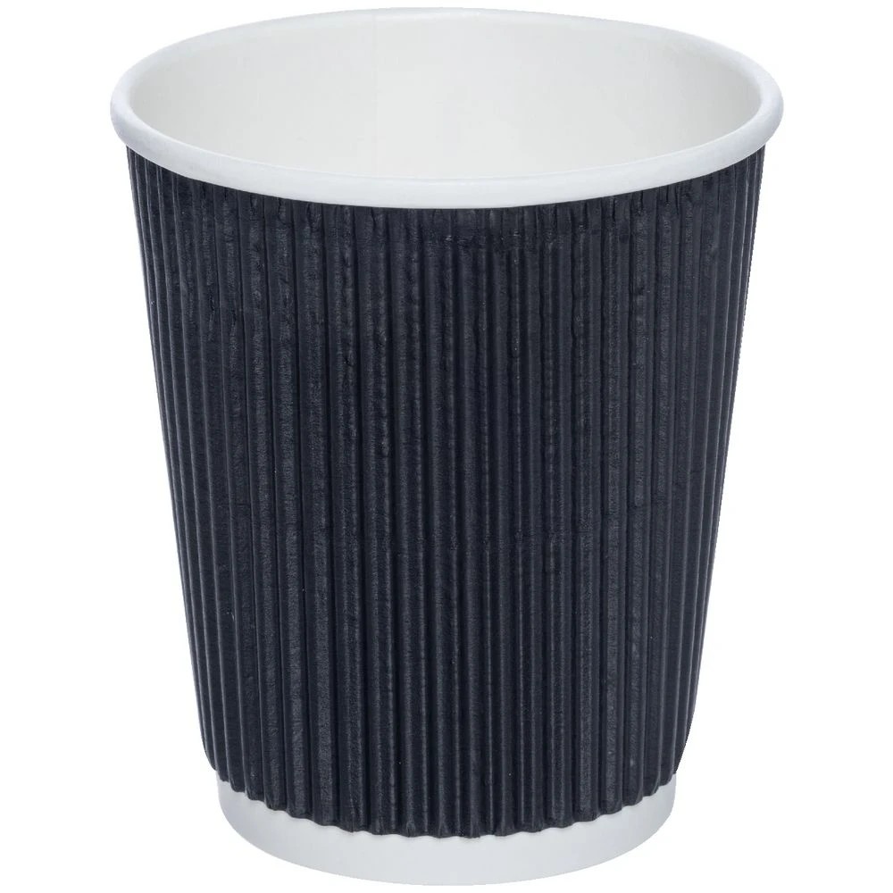4 J.Burrows Corrugated Paper Cup 227mL Black 80 Pack, 4 of 4