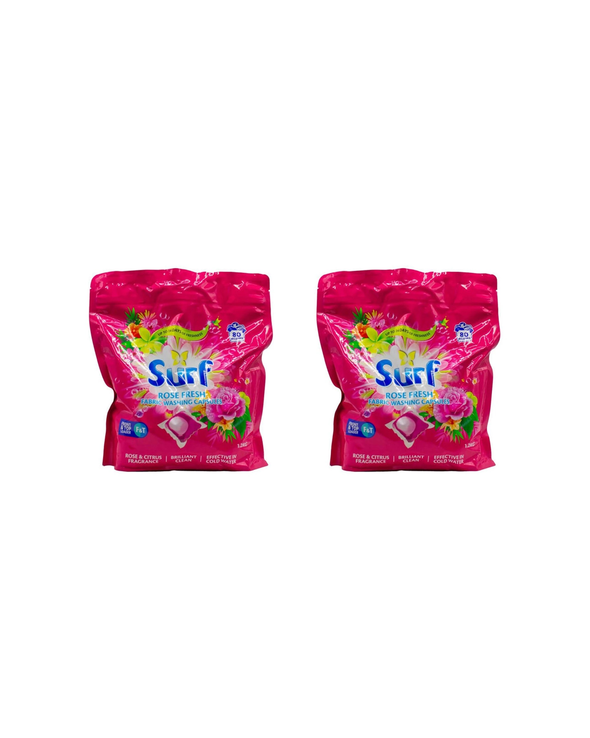 1 Surf Fabric Washing Capsules Front Loader Top Loader Rose Fresh 160pc PK. - Pink, 1 of 3