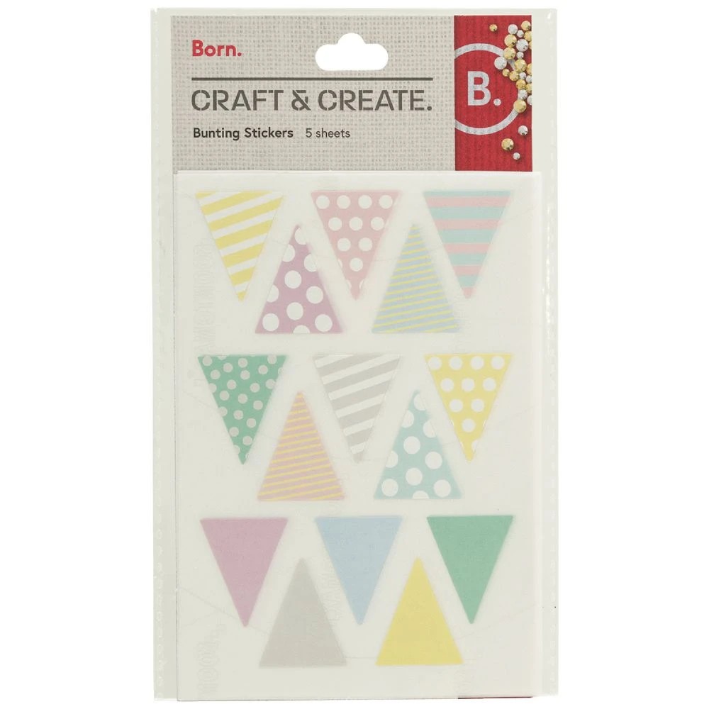 1 Born Bunting Stickers Pastel, 1 of 2