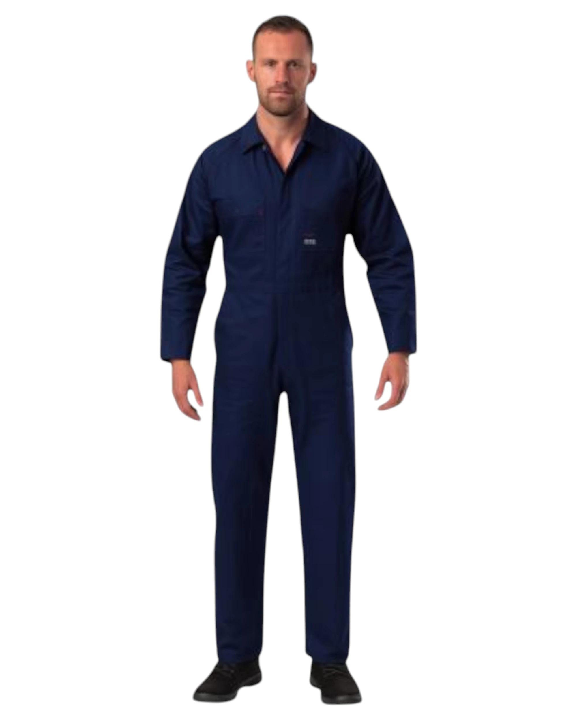 7 Hard Yakka Mens Foundations Cotton Drill Coverall NAVY, 7 of 7