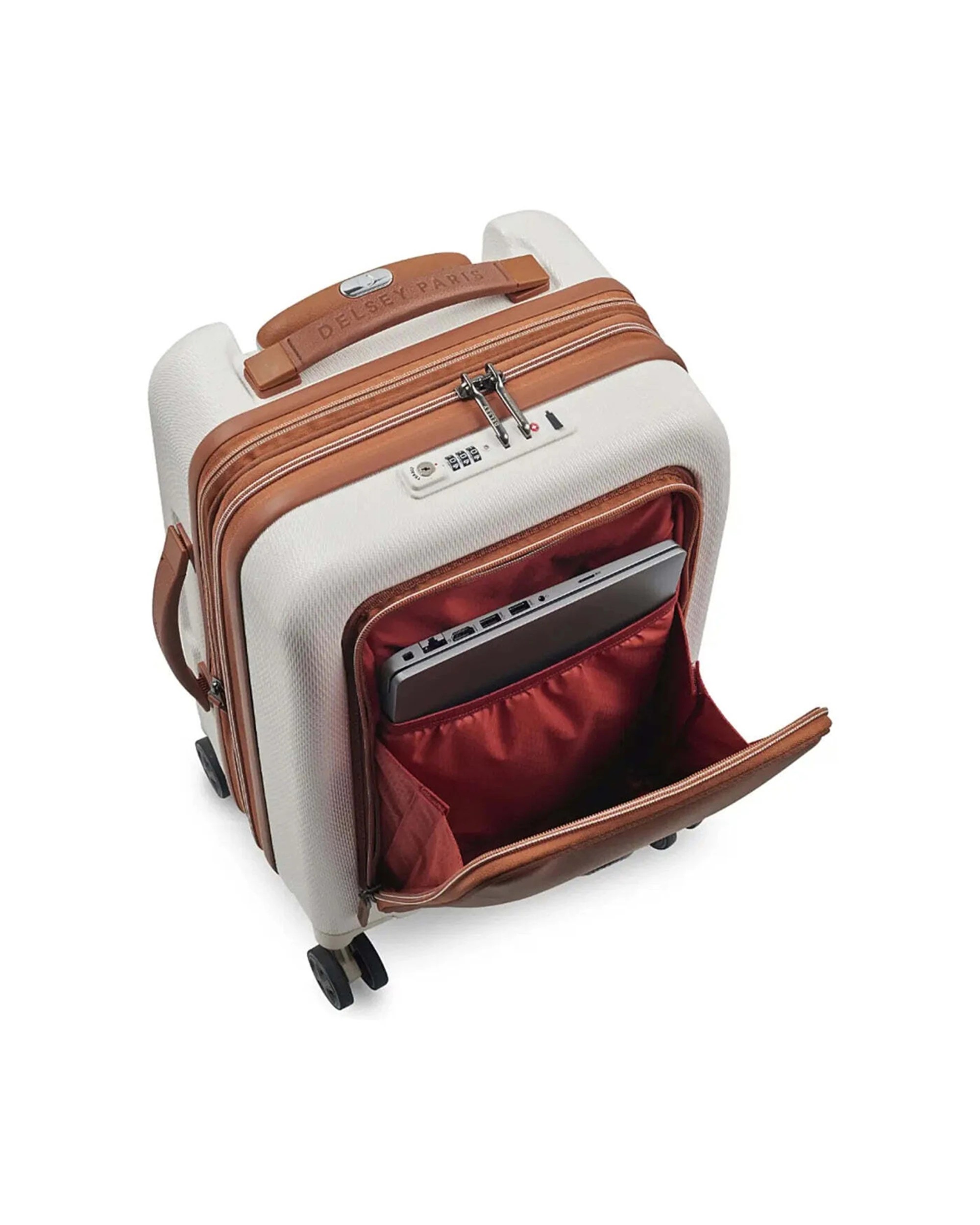 2 Delsey Chatelet Air 2.0 55 cm Expandable Laptop Cabin Suitcase TSA Lock Angora - Brown, 2 of 6