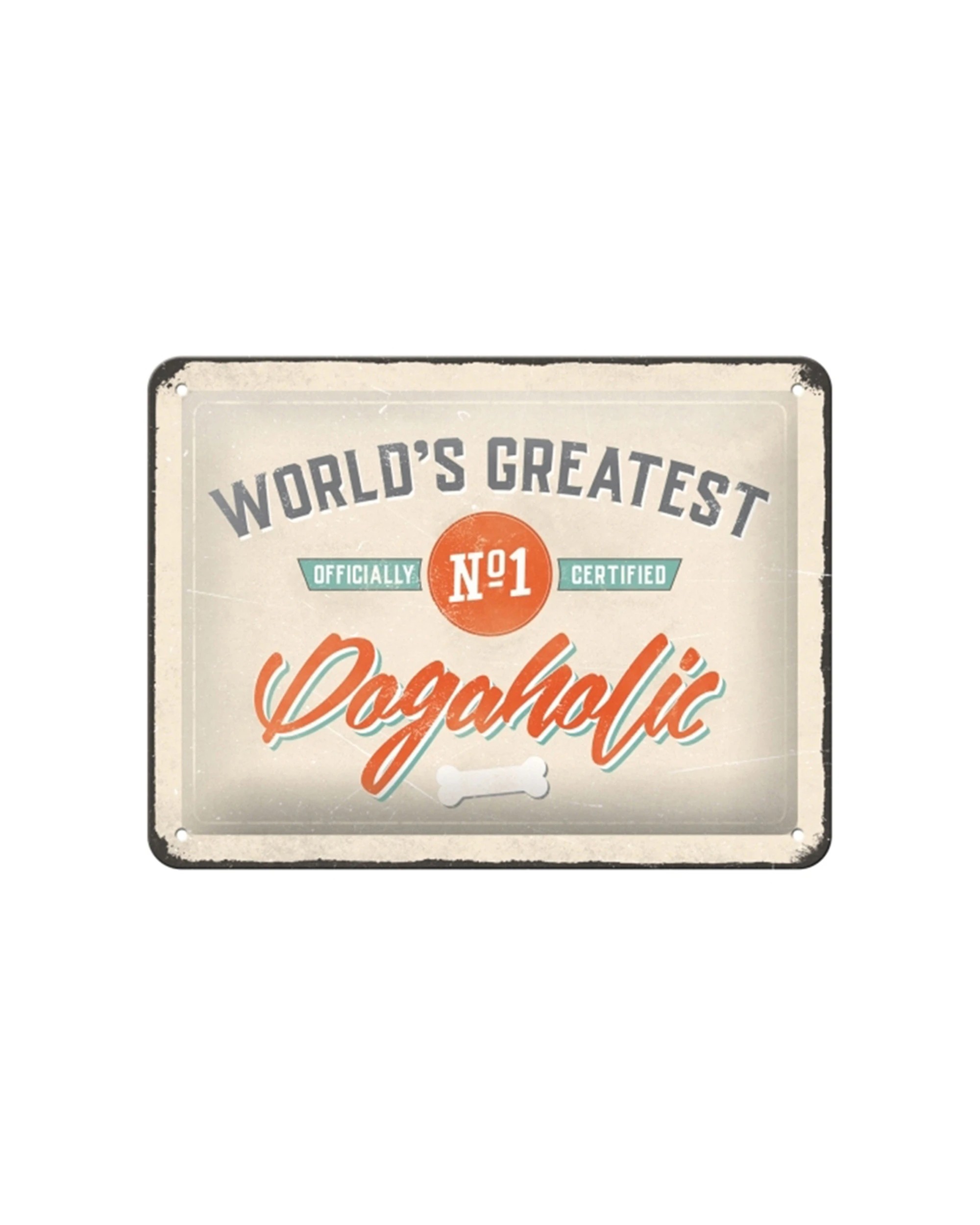 1 Nostalgic-Art 15x20cm Small Metal Sign - Dogaholic - Multi, 1 of 3