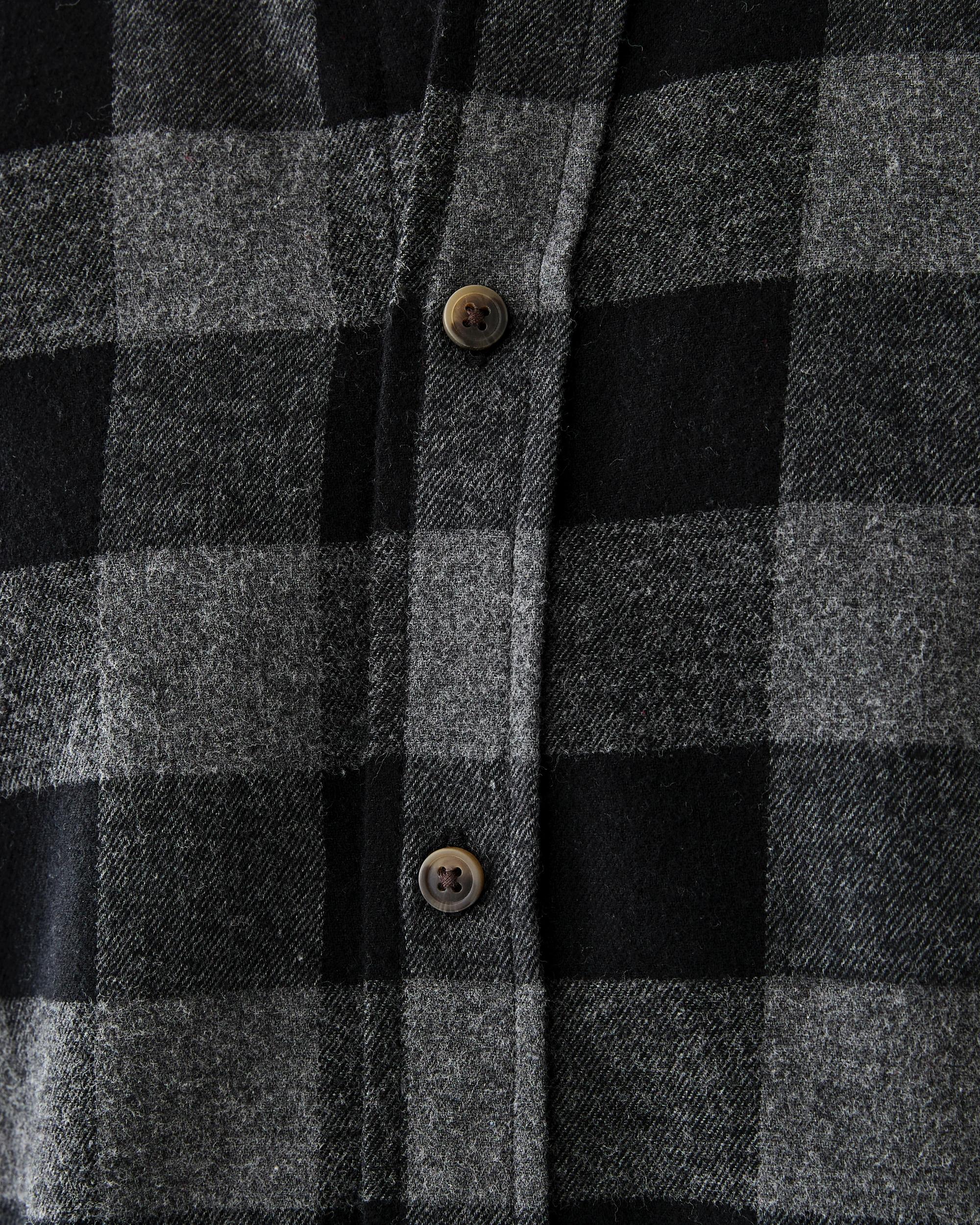 6 Long Sleeve Buffalo Check Shirt Black, 6 of 7
