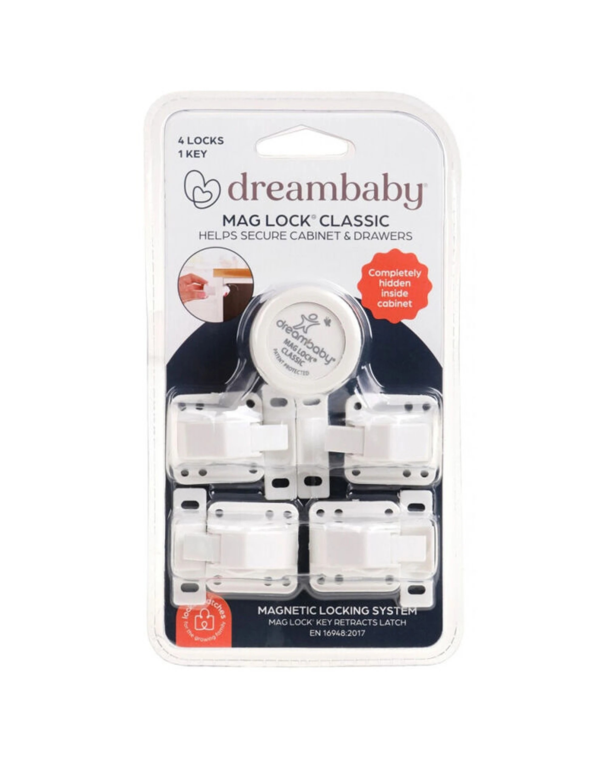 4 Dreambaby Magnetic Child Cabinet Drawer Lock 4 Locks With 1 Key - Multi, 4 of 5