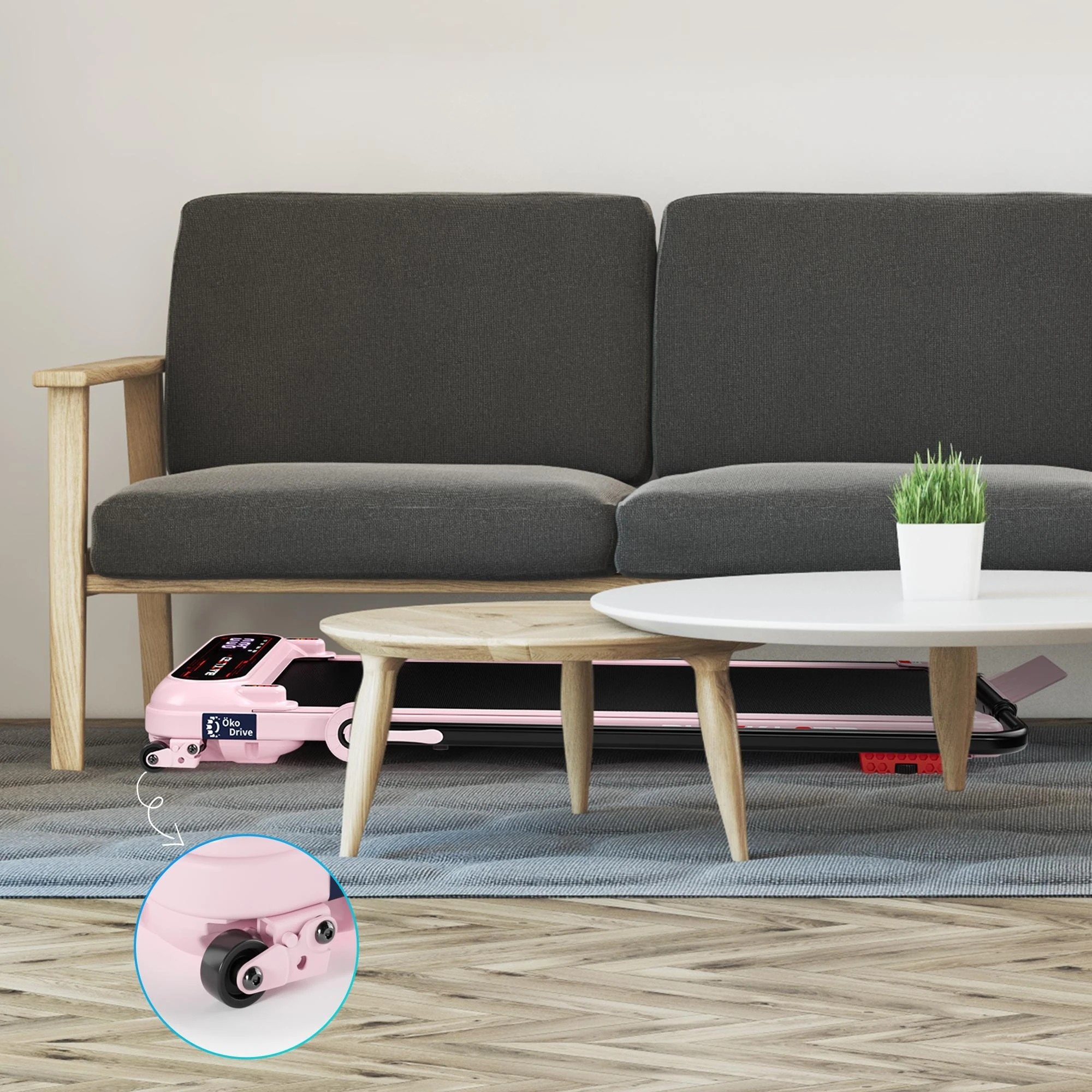 9 Black Lord Treadmill Electric Walking Pad Incline Shock Absorbers Foldable - Pink, 9 of 9