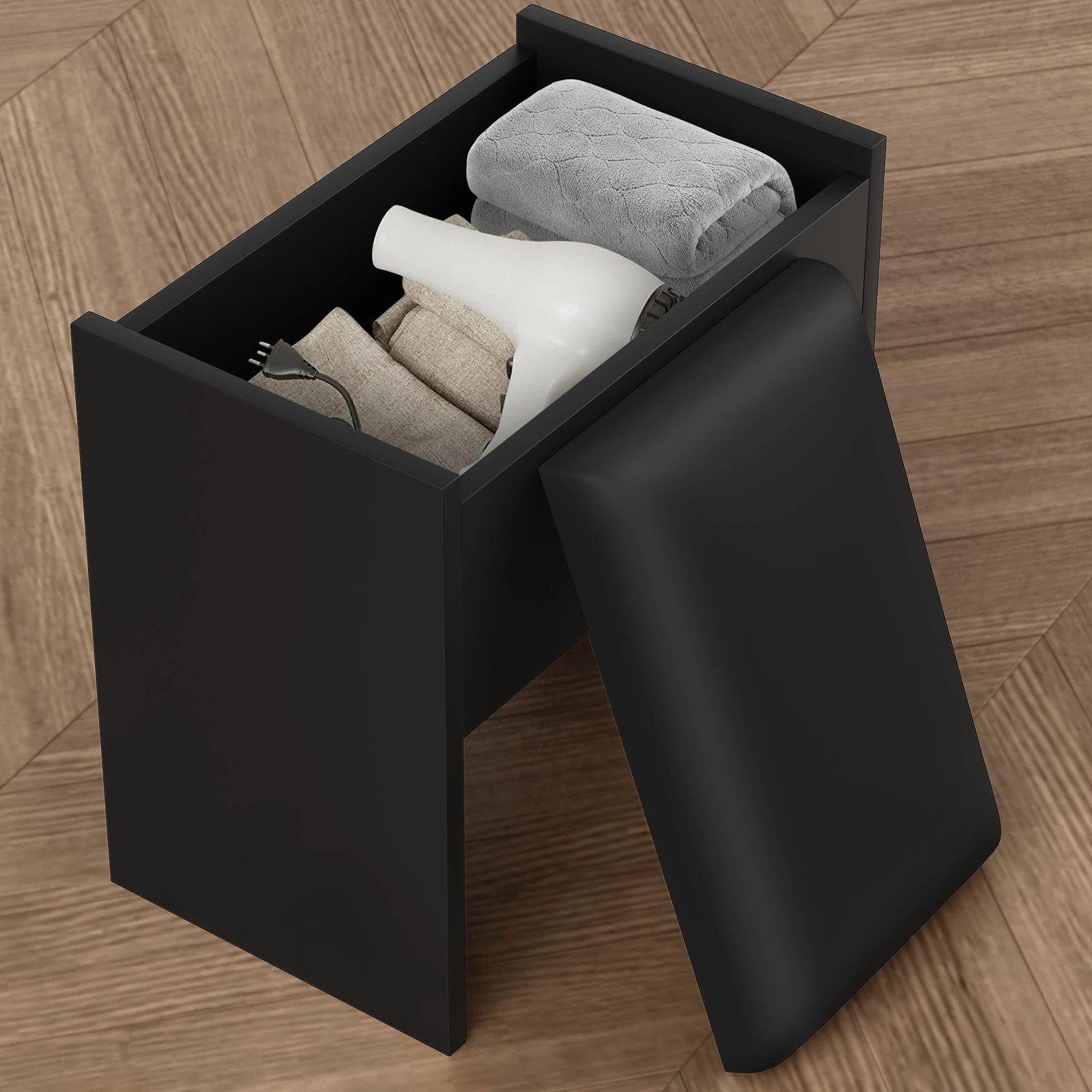 8 Alfordson Dressing Table Stool Set Floating Makeup Mirror LED Vanity Desk - Black, 8 of 10