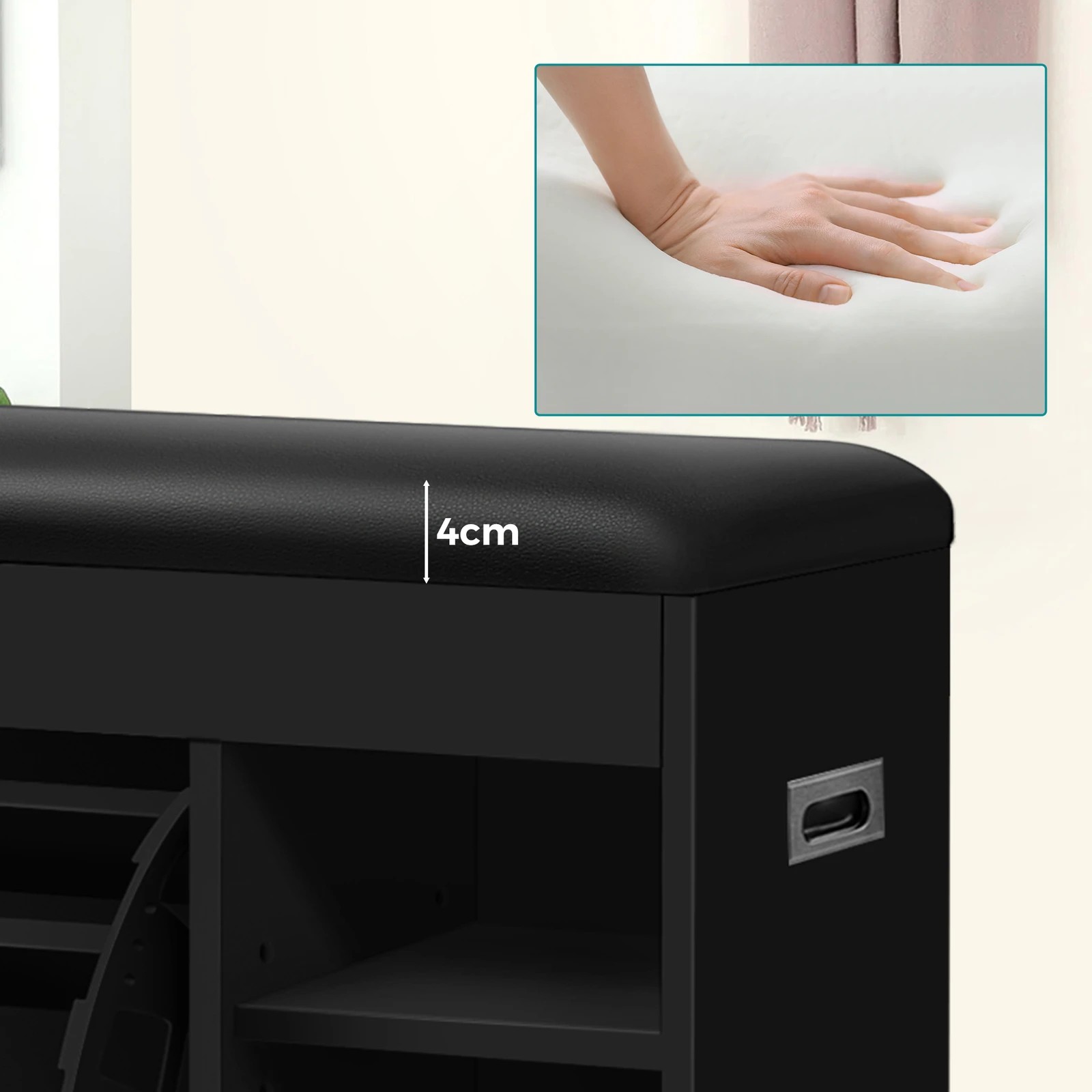 8 Alfordson Shoe Cabinet Bench Rack 12 Pairs - Black, 8 of 10