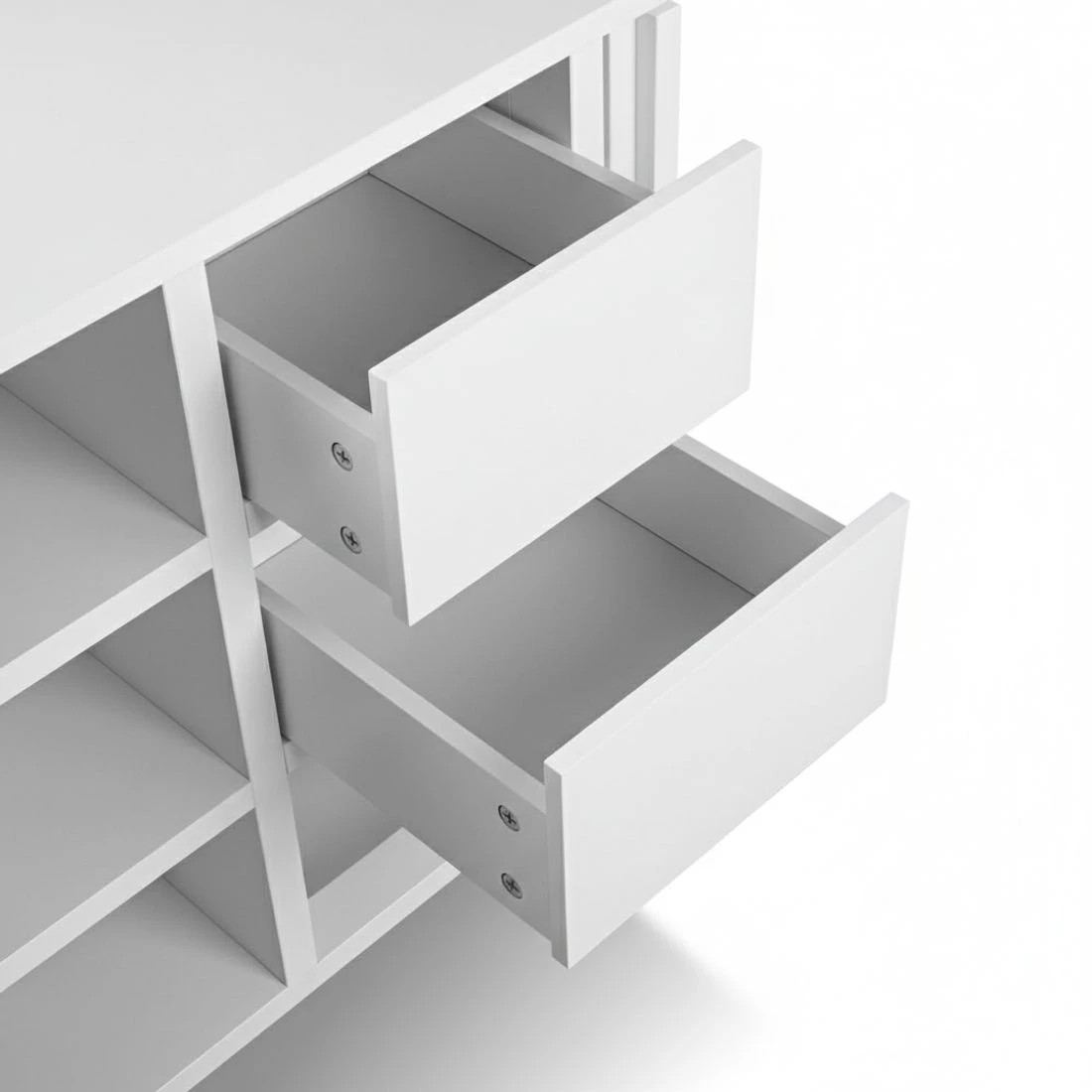 6 Artiss Dining Table Rectangular Extendable - White, 6 of 7