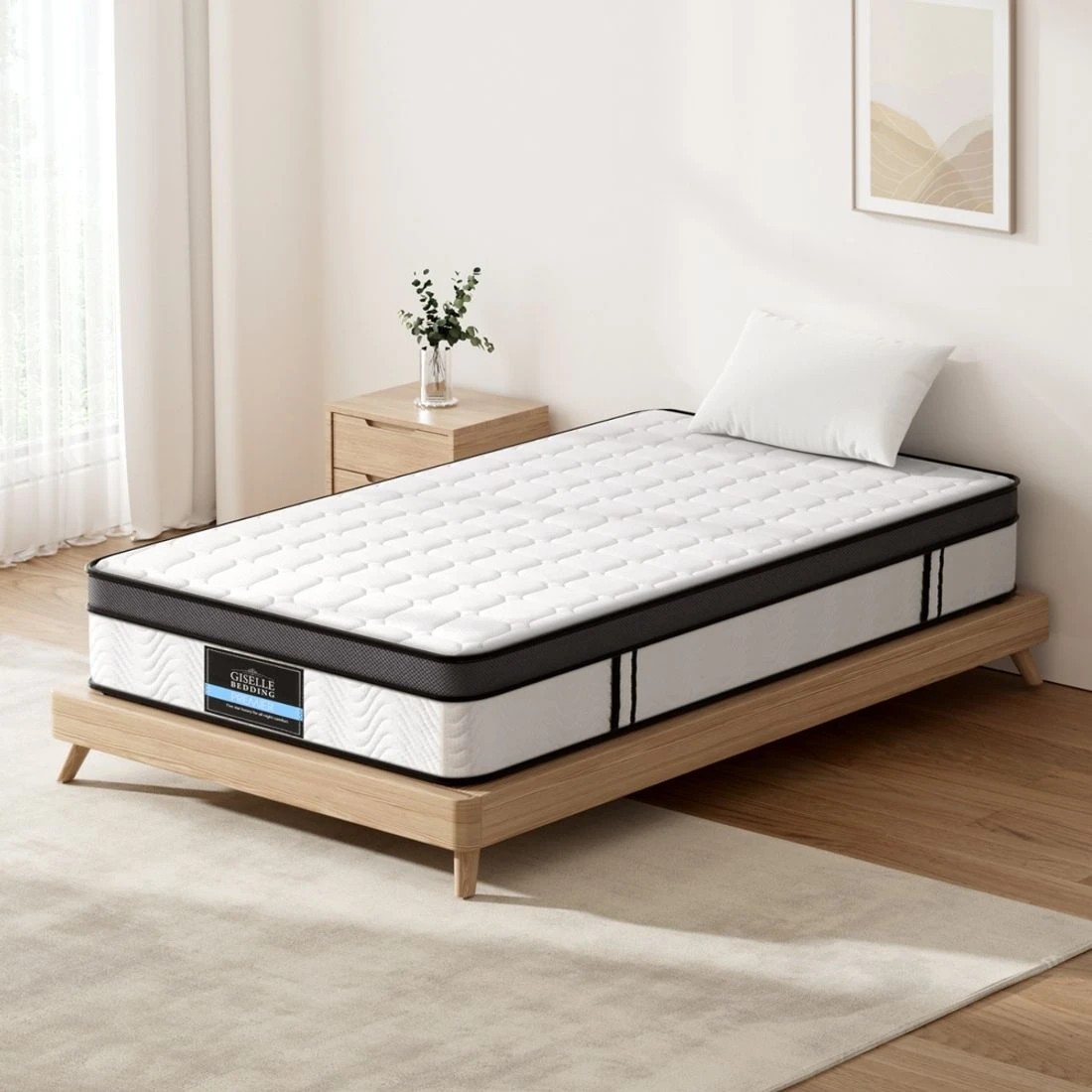 3 Giselle Mattress Cool Gel Foam 25cm King Single - White, 3 of 7