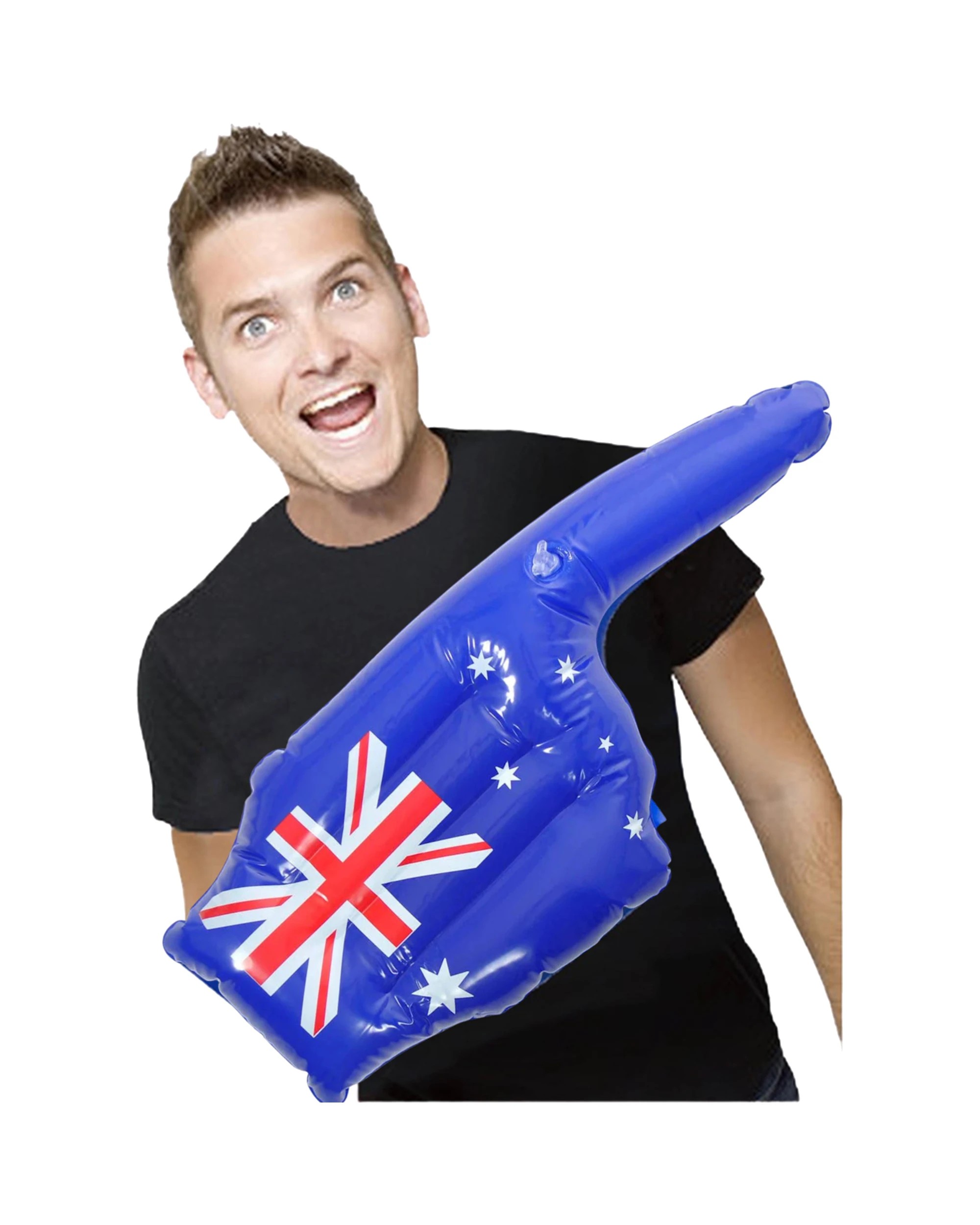 2 Oceana Inflatable Australia Flag Hand 55cmBlue - Blue, 2 of 3