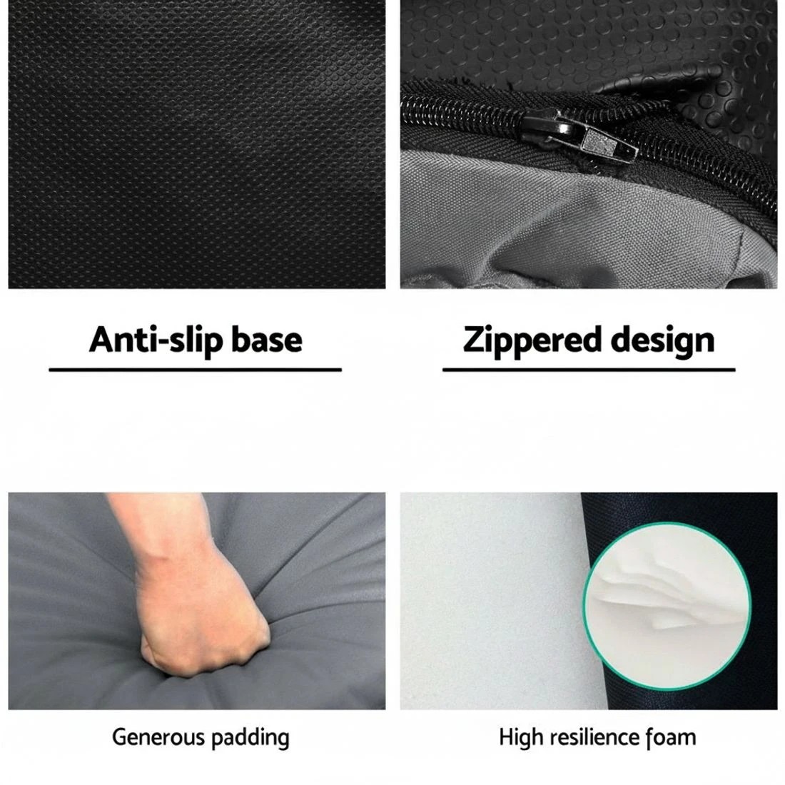 5 Artiss Floor Lounge Sofa Camping Chair - Grey, 5 of 6