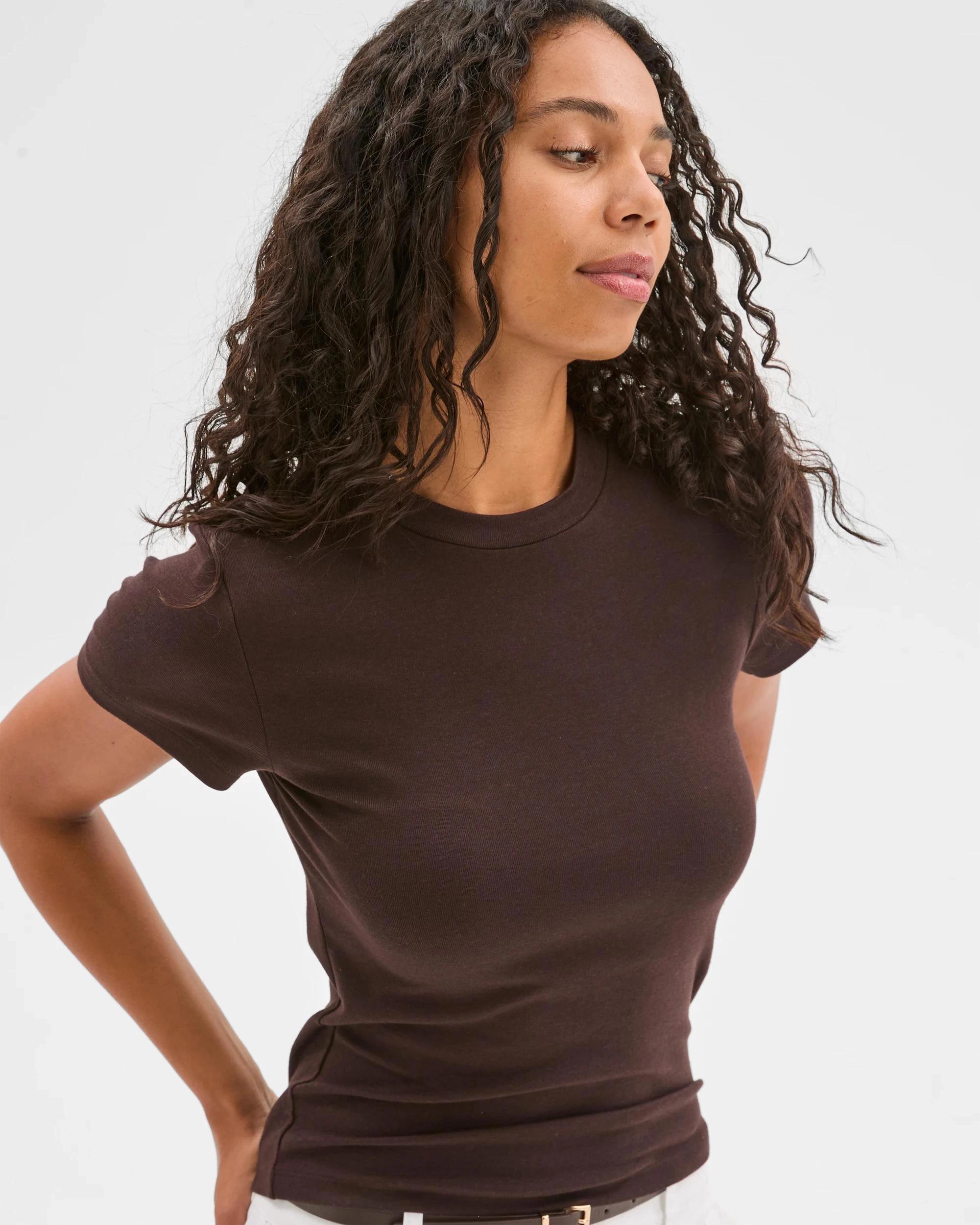 4 Target Australian Cotton Blend Stretch T-Shirt BRUNETTE, 4 of 6