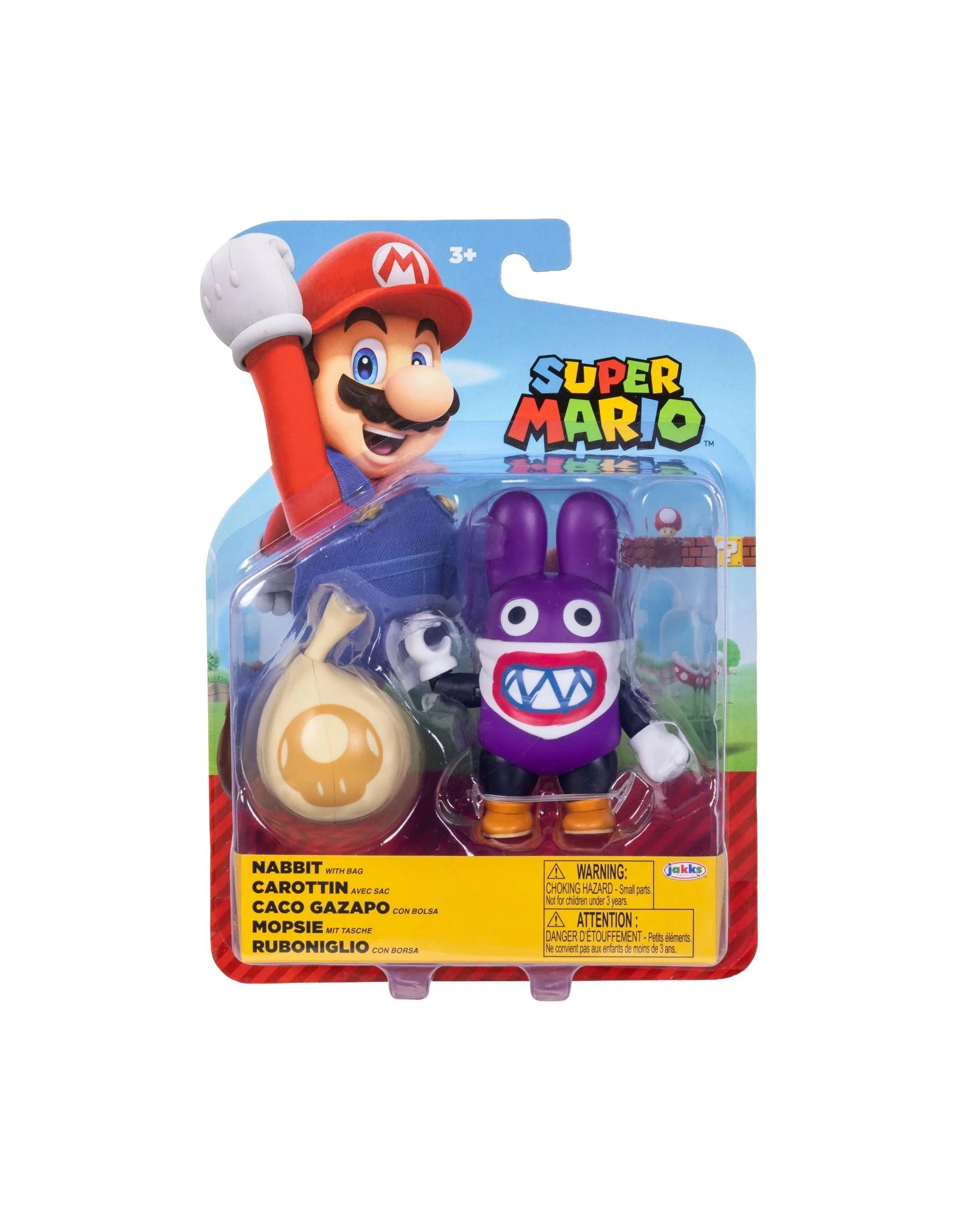 1 Super Mario Nabbit with Bag 4 inch Figure, 1 of 3