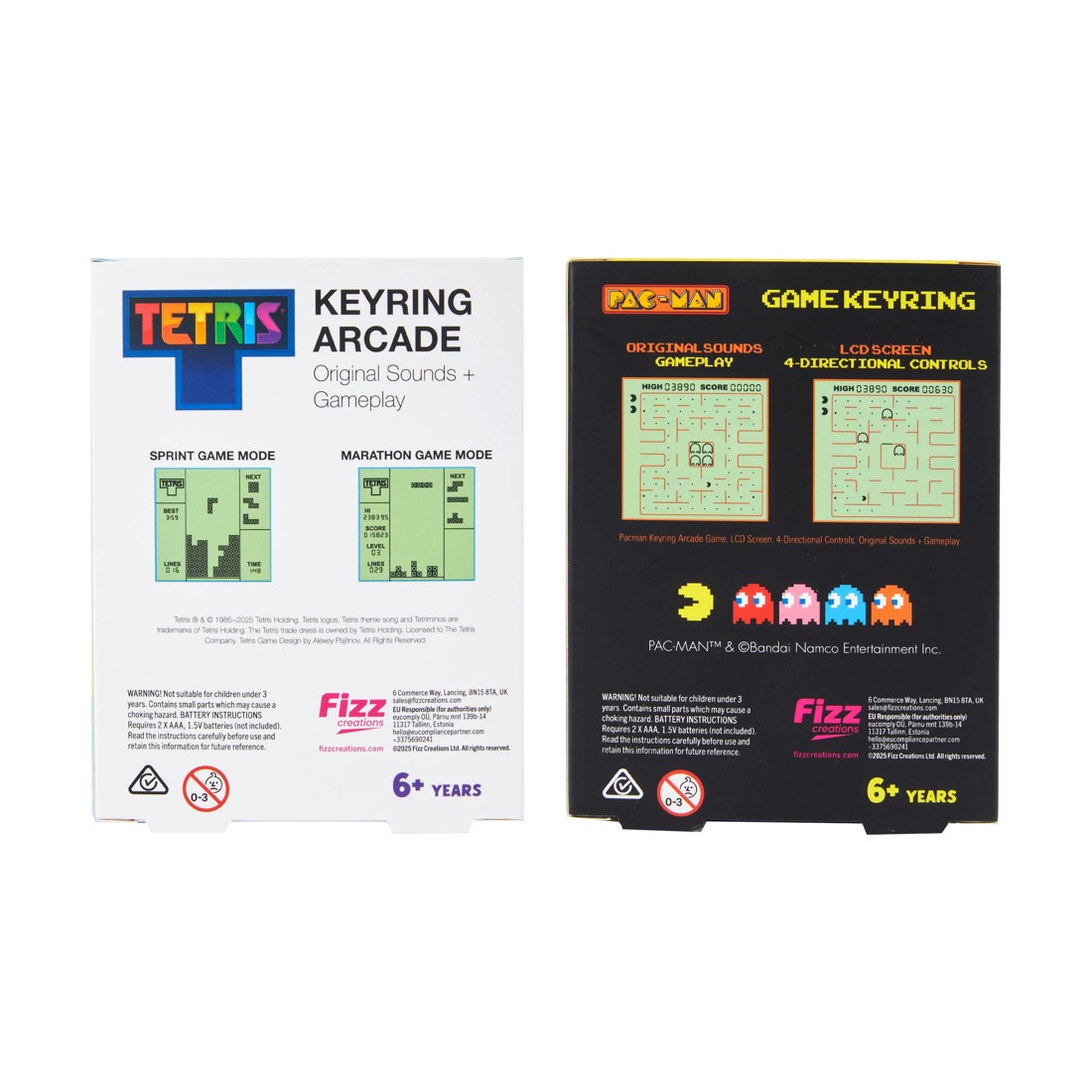 5 Tetris/Pac Man Arcade Keyring Game - Assorted, 5 of 5