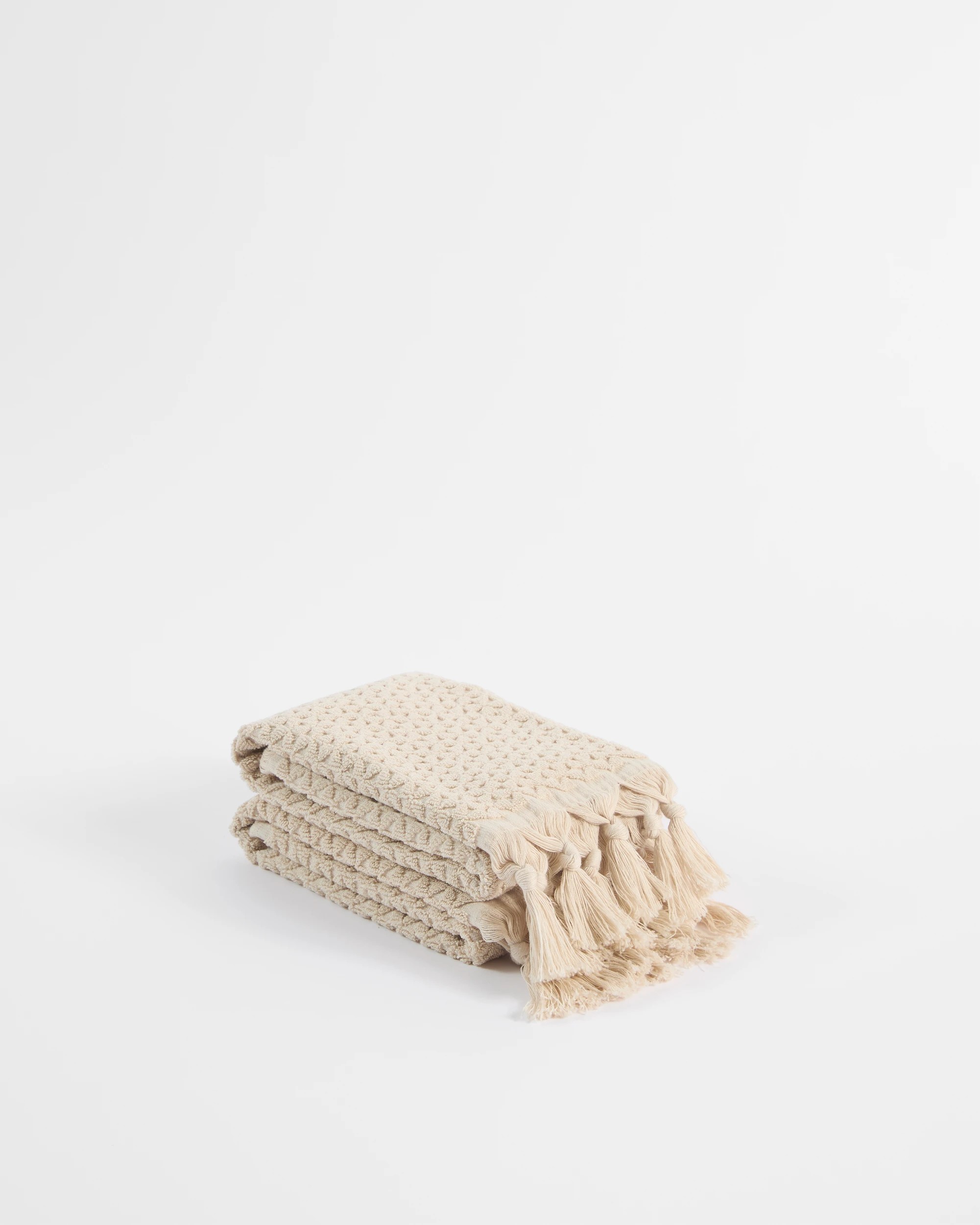 1 Target Laynie Australian Cotton Textured Hand Towel 2 Pack - Natural, 1 of 4