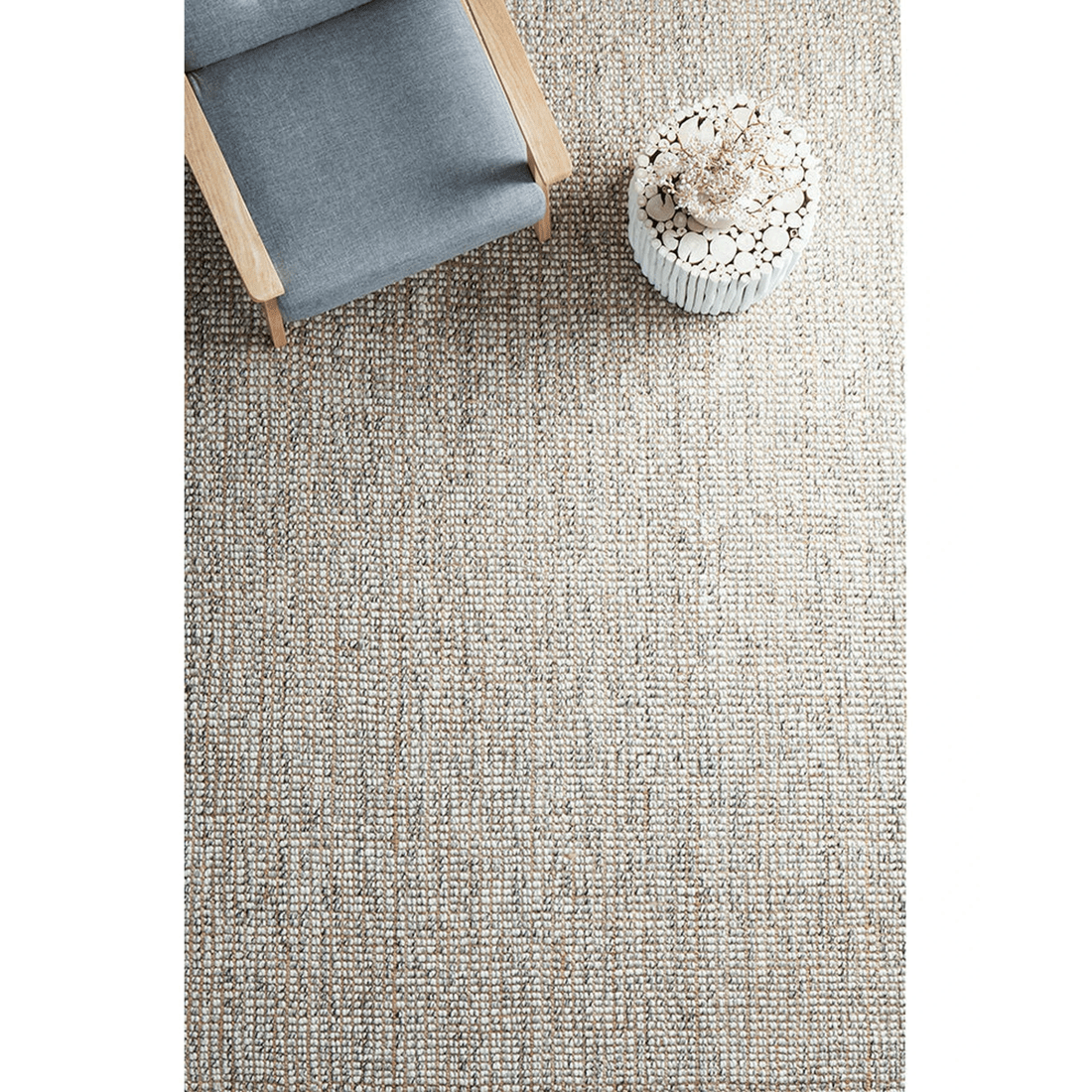 3 RUG CULTURE Arabella Grey Hand-Loomed Wool-Jute Rug — 70% Wool/30% Jute, 20mm Pile - Multi, 3 of 7