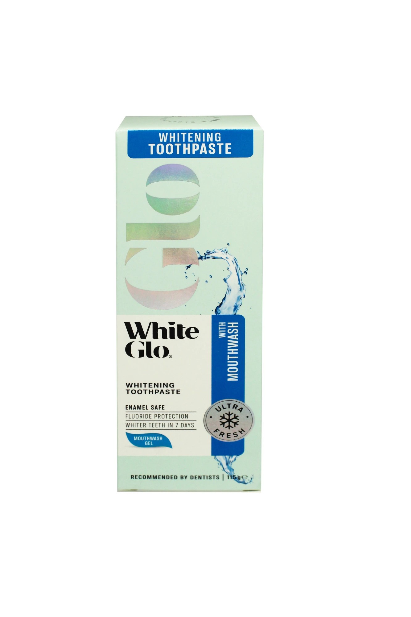 1 White Glo Ultra Fresh Whitening Toothpaste with Mouthwash 115g - Mouthwash Gel, 1 of 2