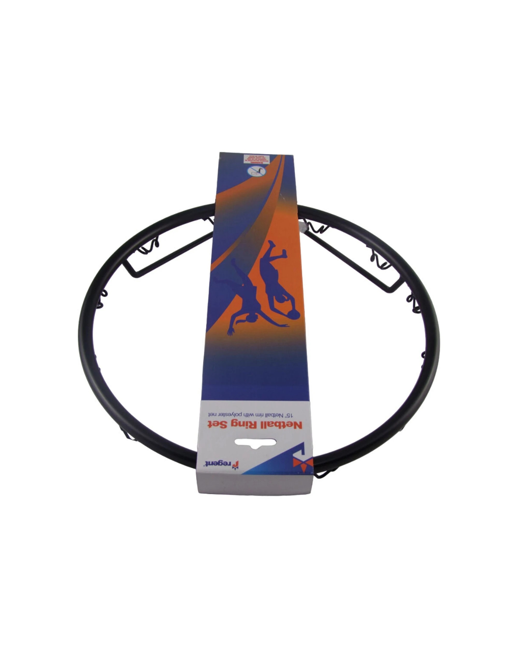 1 Regent 15in Basketball Hoop Ring Set With Net And 10 Hooks Training Shoot - Metallic, 1 of 2