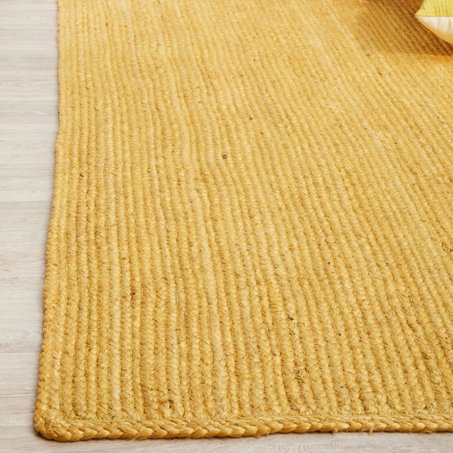 1 Common Ground Rugs Shoreline 400x300cm - Extra Extra Large Hand Braided Jute Floor Rug - Yellow, 1 of 8