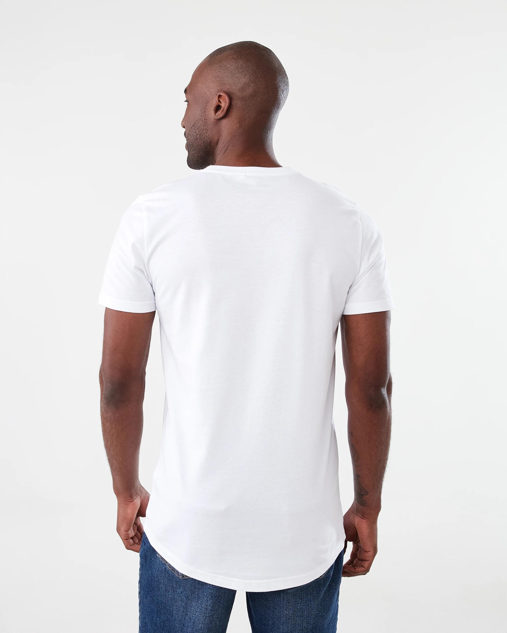 3 Australian Grown Cotton Longline T-shirt White, 3 of 6