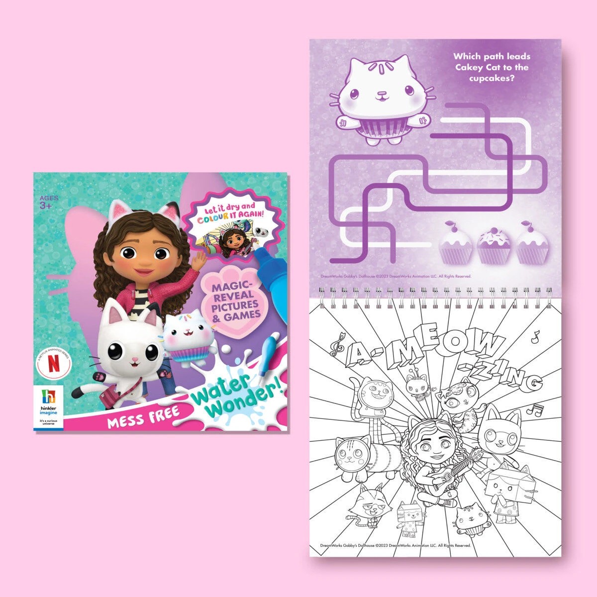 3 INKredibles DreamWorks Gabby's Dollhouse Water Wonder - Book, 3 of 5