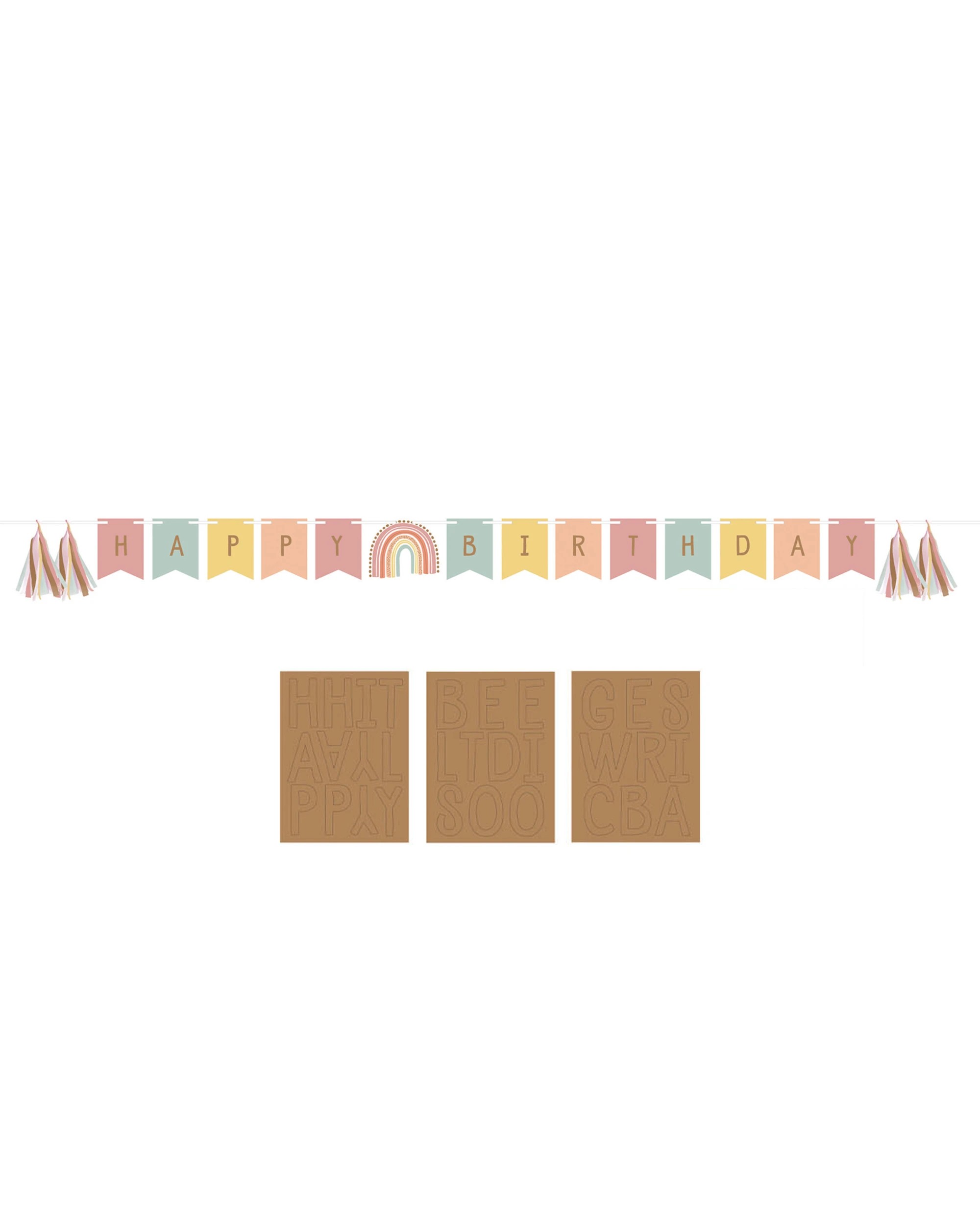 1 Creative Converting Create Your Own Boho Rainbow Banner Kit - Multi, 1 of 1