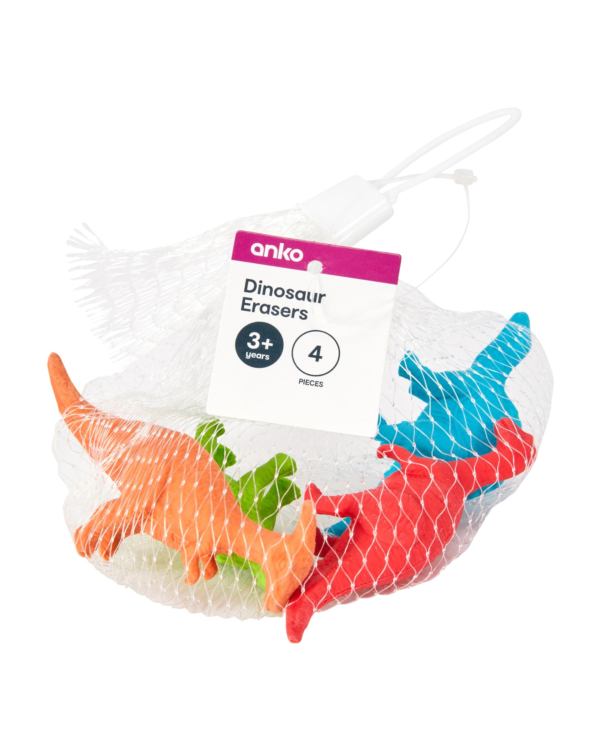 6 4 Pack Dinosaur Erasers, 6 of 6
