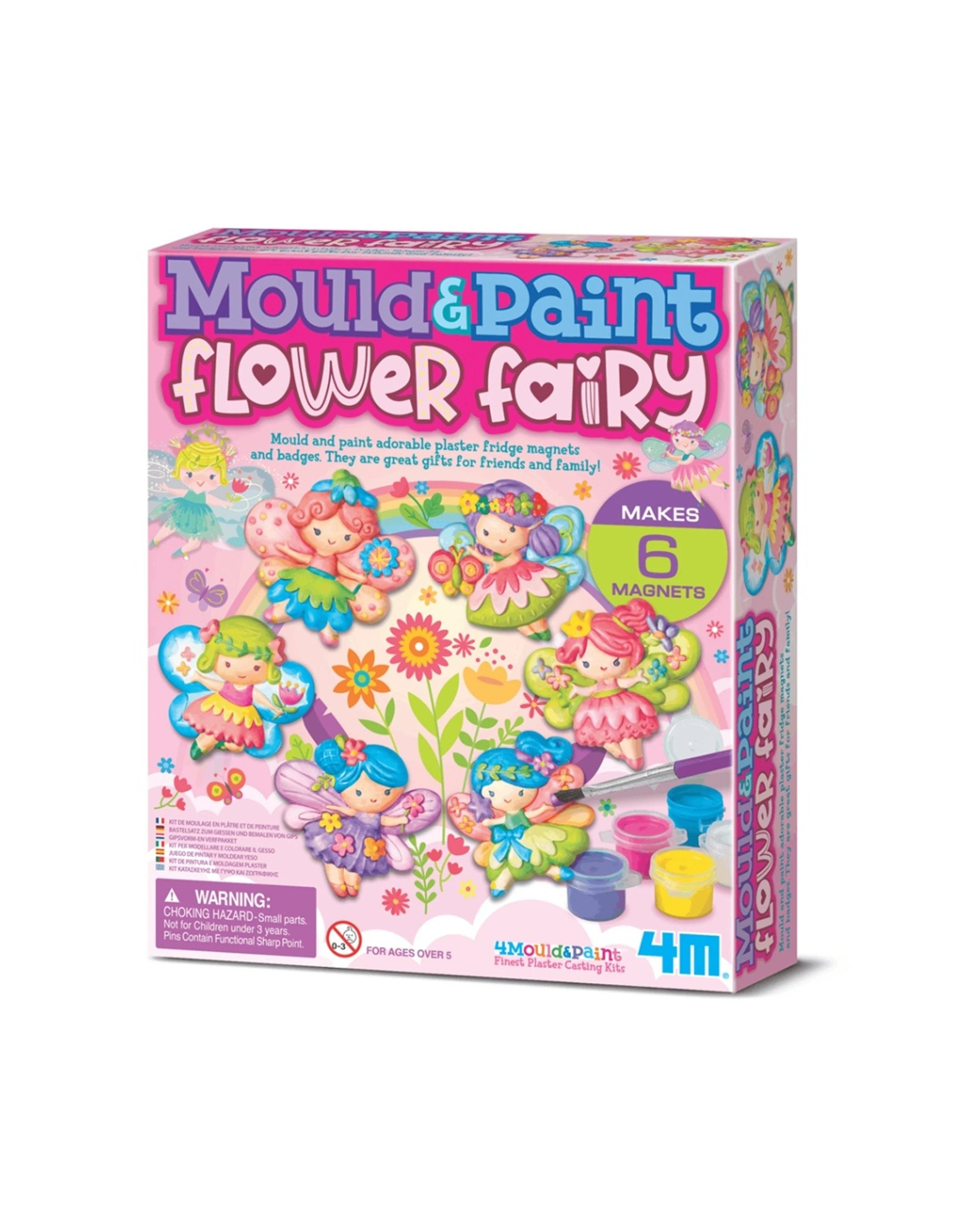 1 4M Mould & Paint Glitter Fairy Magnet Badges Kids Art Painting Activity, 1 of 3