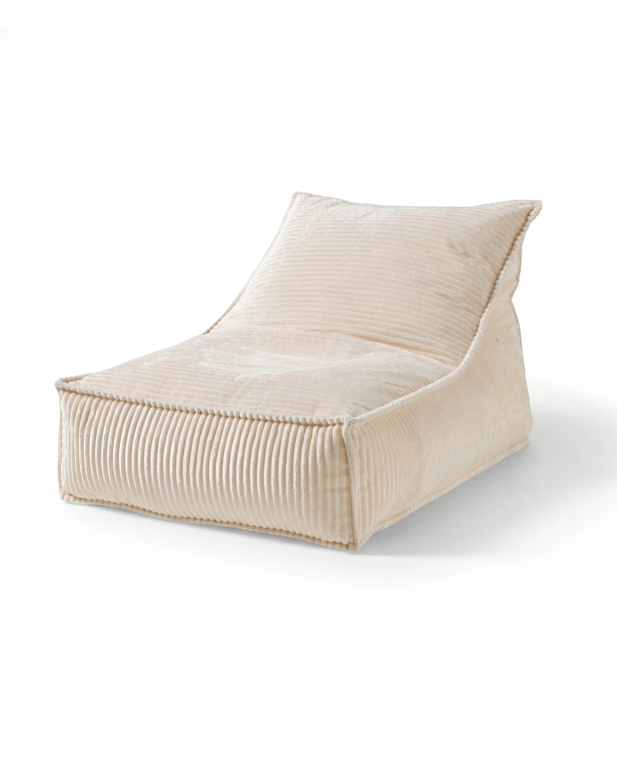 2 Cadence & Co. Wilde Ribbed Luxe Fleece Bean Bag Lounge Cover - Vanilla Cream, 2 of 7