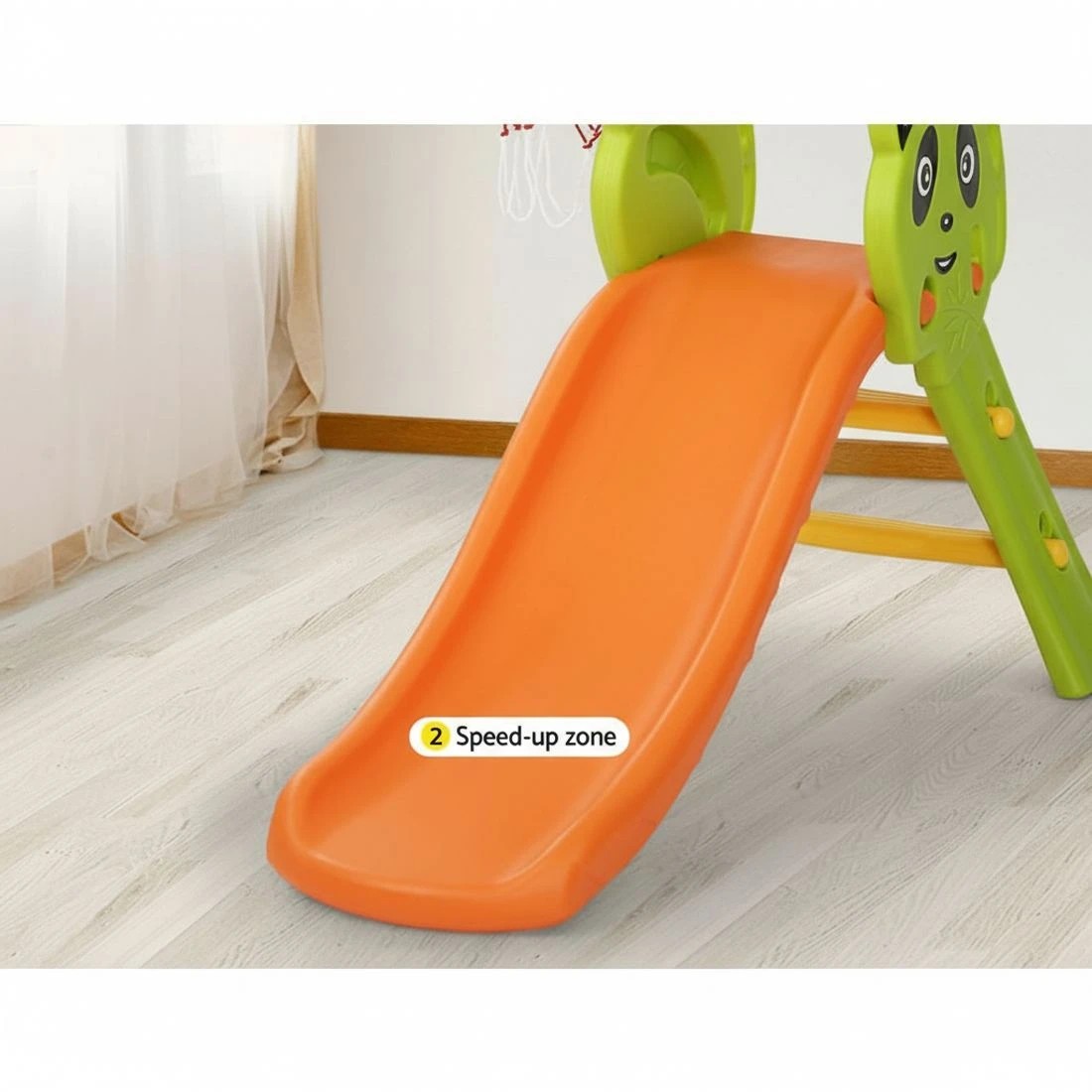 4 Keezi Kids Slide Set Basketball Hoop Indoor Outdoor Playground Toys 100cm - Multi, 4 of 5