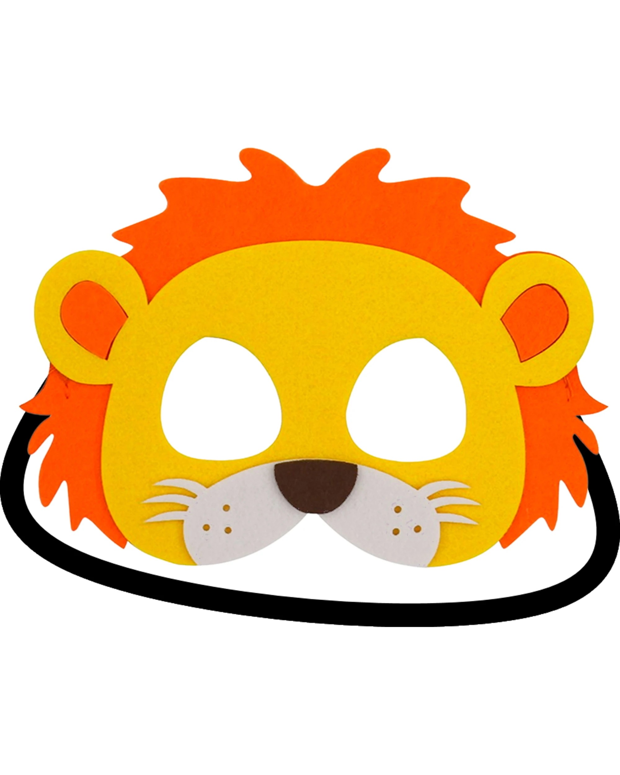 1 Oceana Felt Lion Mask - One Size - Yellow, 1 of 1