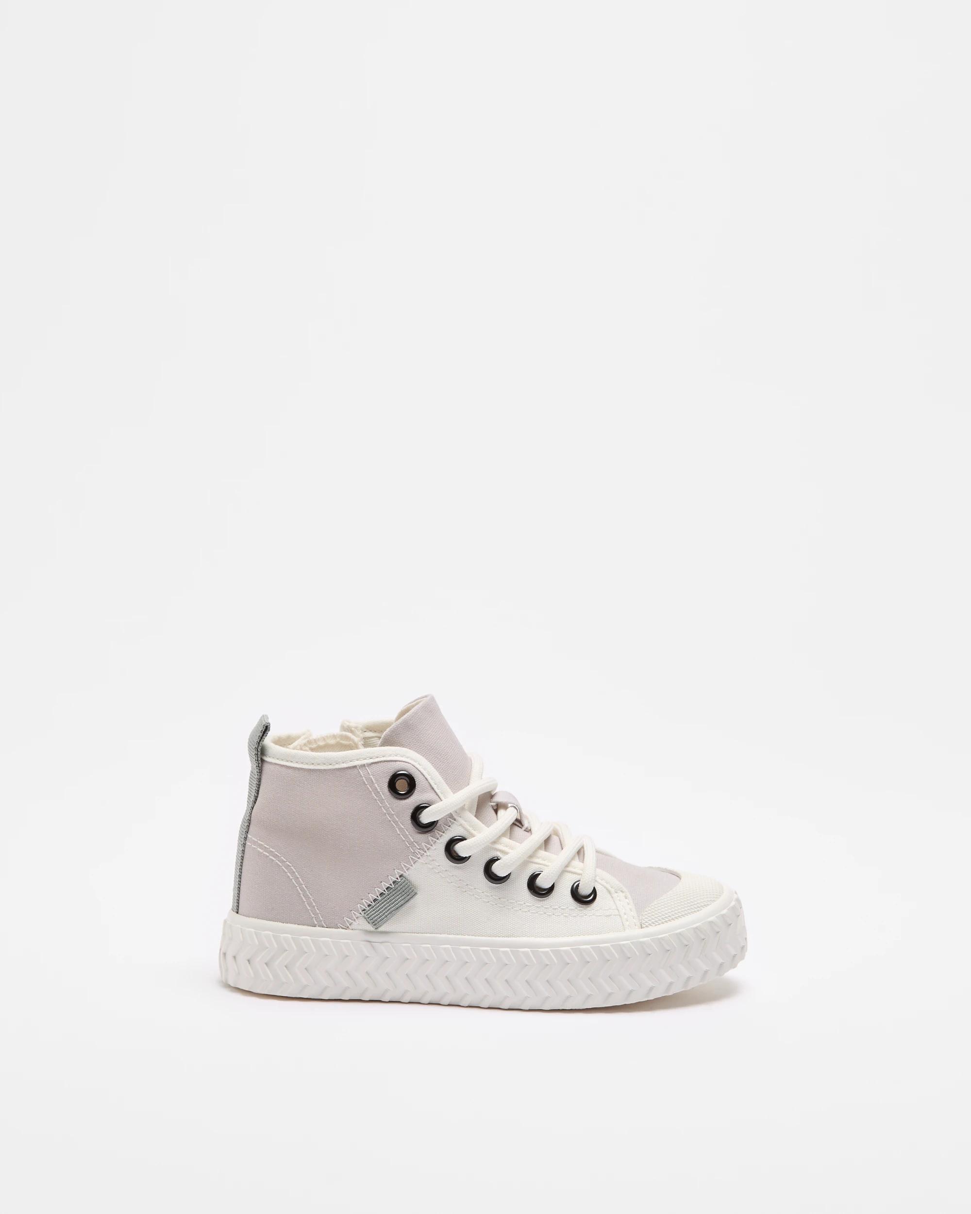 1 Target Boys Junior Canvas High Top Sneaker WHITE, 1 of 2