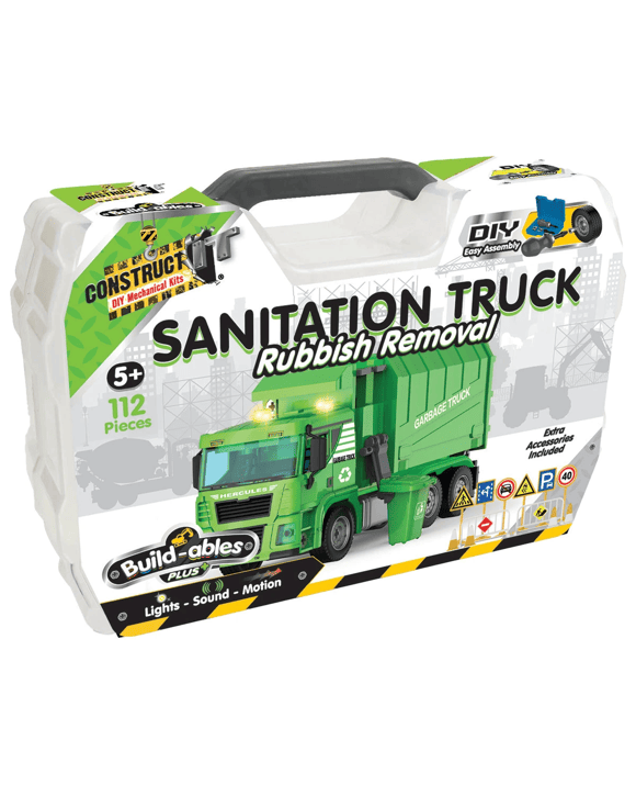 Construct-it Builda-bles Plus - Sanitation Truck, Rubbish Removal