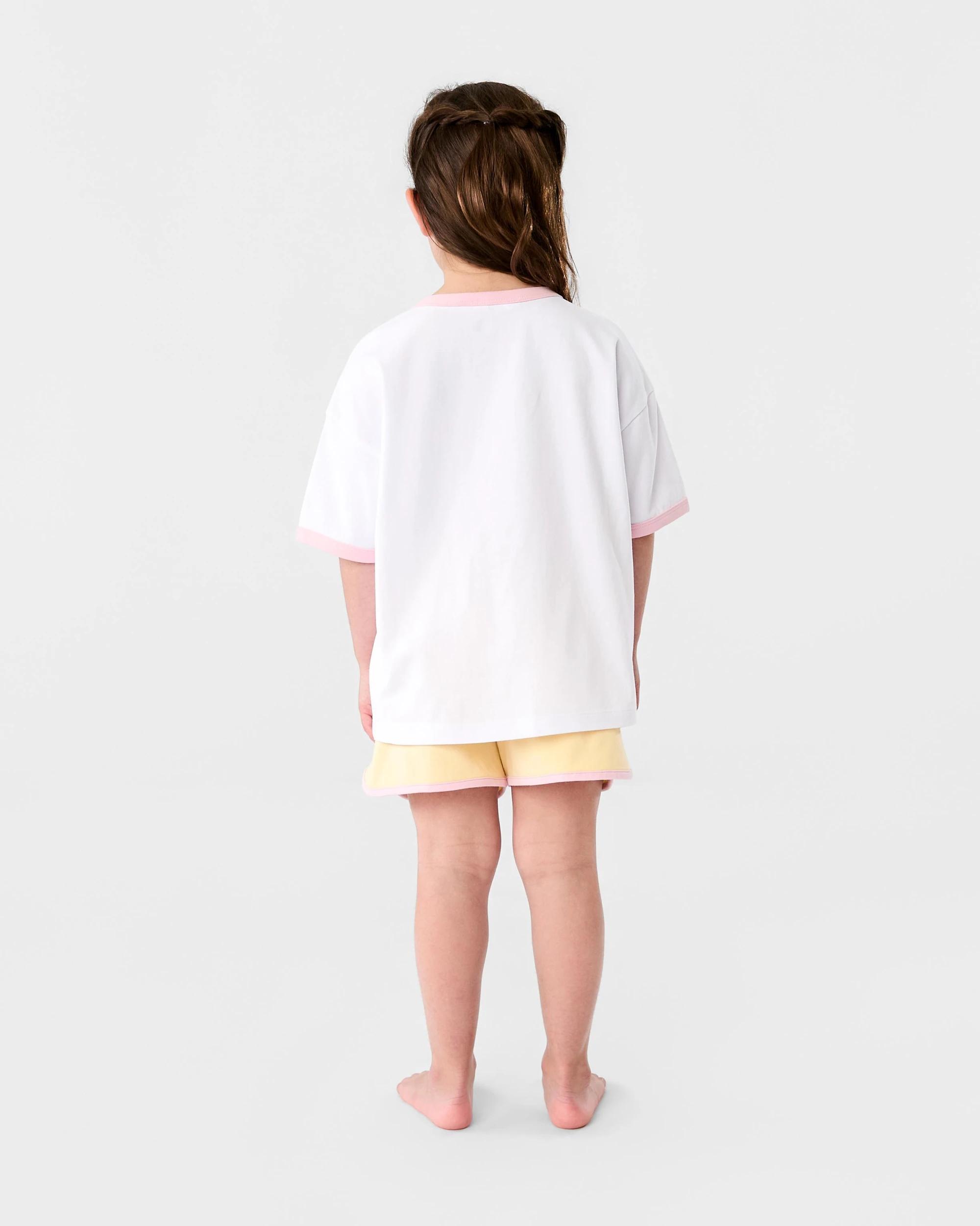 8 Short Sleeve Lounge Pyjama Set Wht Bestie, 8 of 10