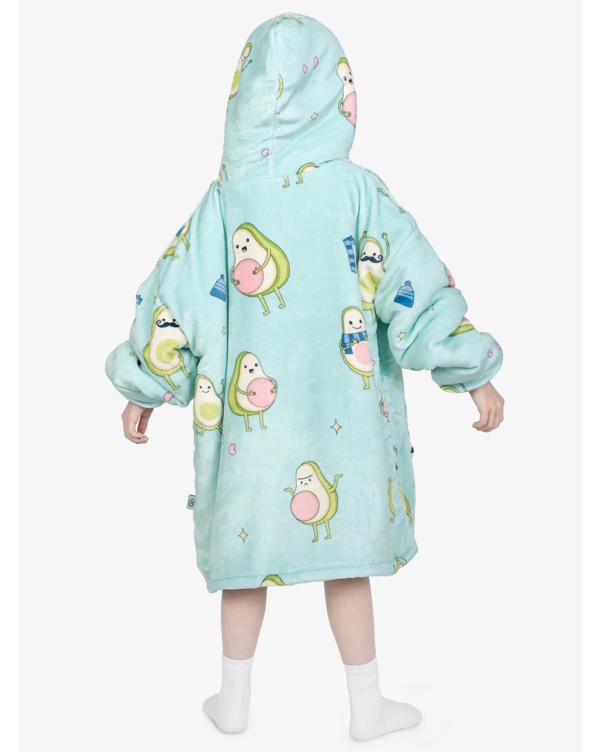 3 Advwin Wearable Blanket Flannel Hoodie Sweater Kids Avocado Family AVOCADO FAMILY, 3 of 6