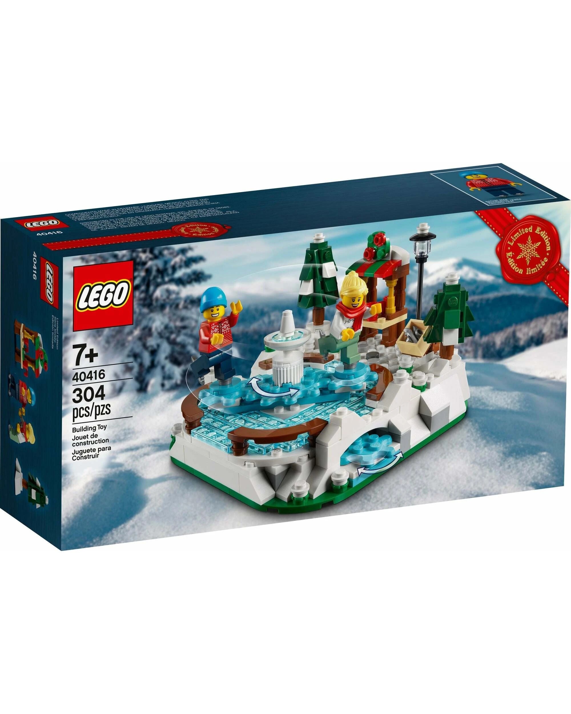 1 LEGO 40416 Ice Skating Rink Christmas Gift Set with Minifigures, 1 of 3