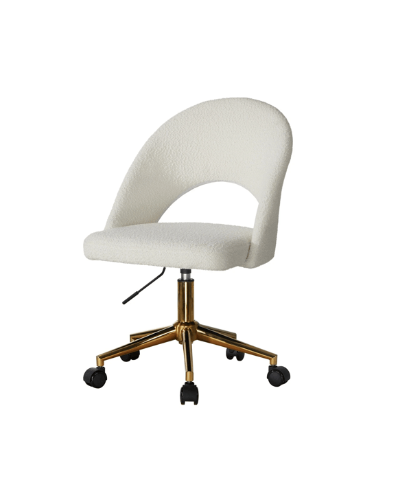 Oikiture High Back Hollow Armless Home Office Chair Boucle
 - Multi