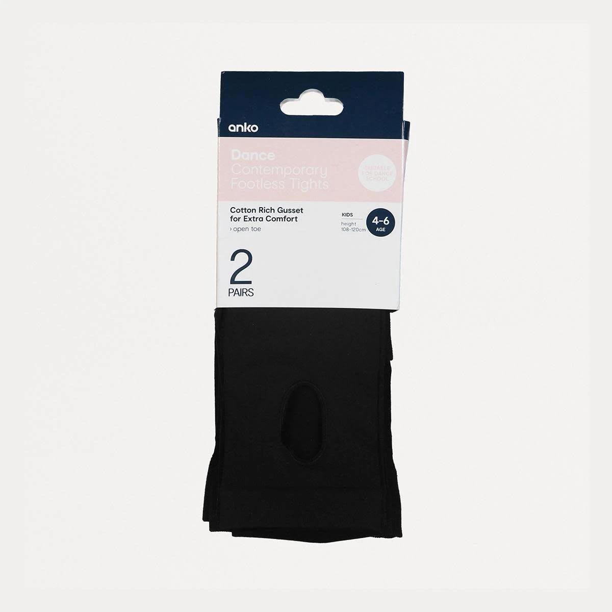 3 2 Pack Ballet Tights Black, 3 of 4