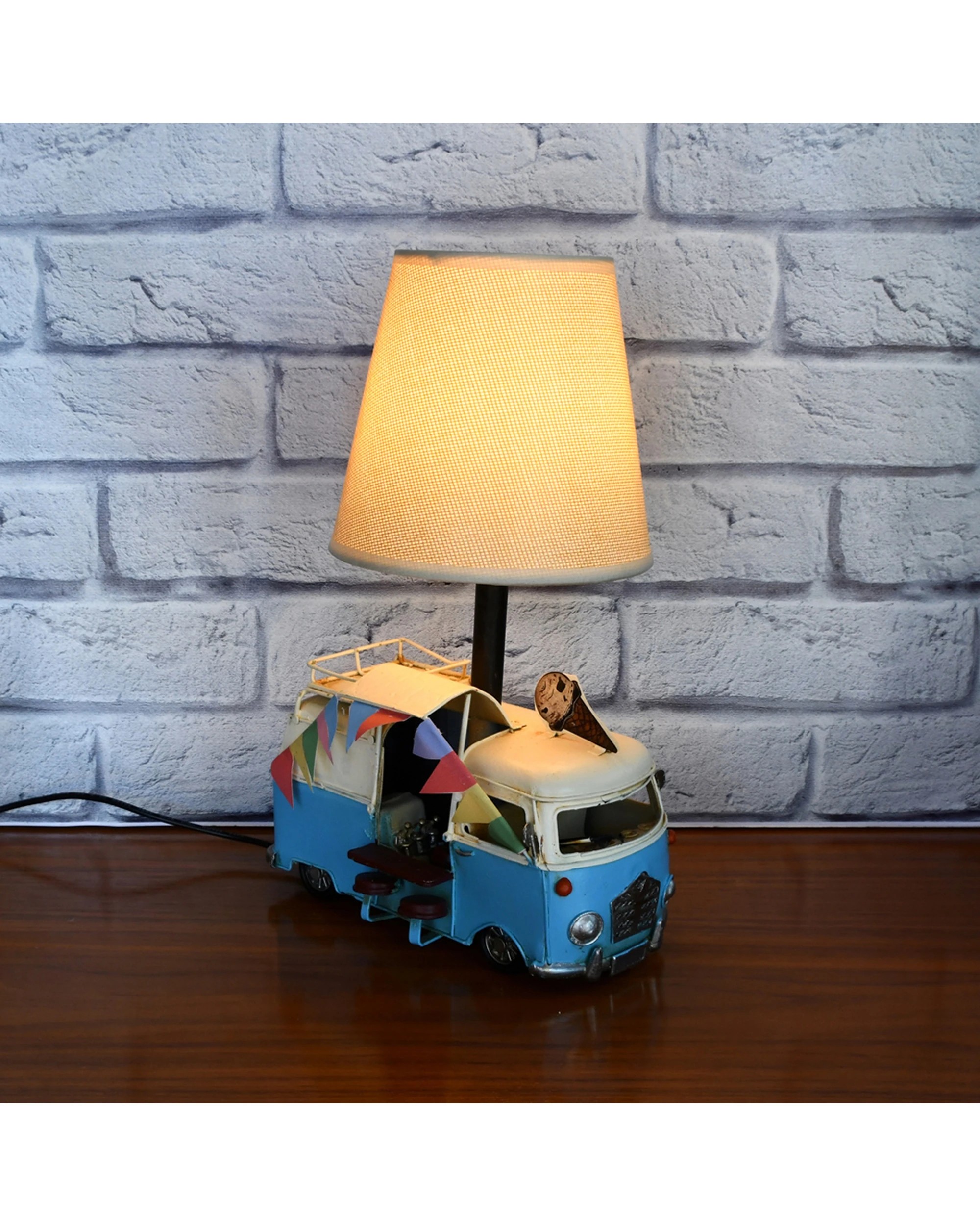 6 Auto Petit USB LED Lamp Ice Van Home Decor 20x30cm - Blue, 6 of 6