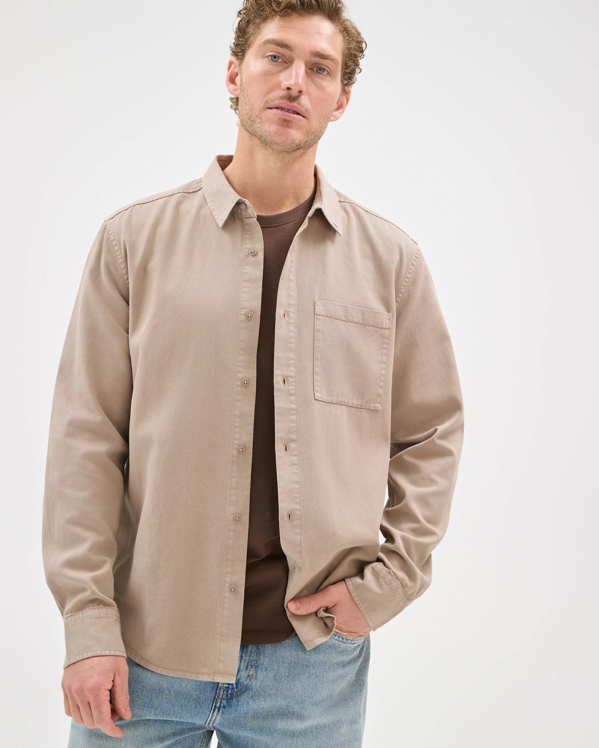 5 Target Man Long Sleeve Washed Shirt ELEPHANT, 5 of 8