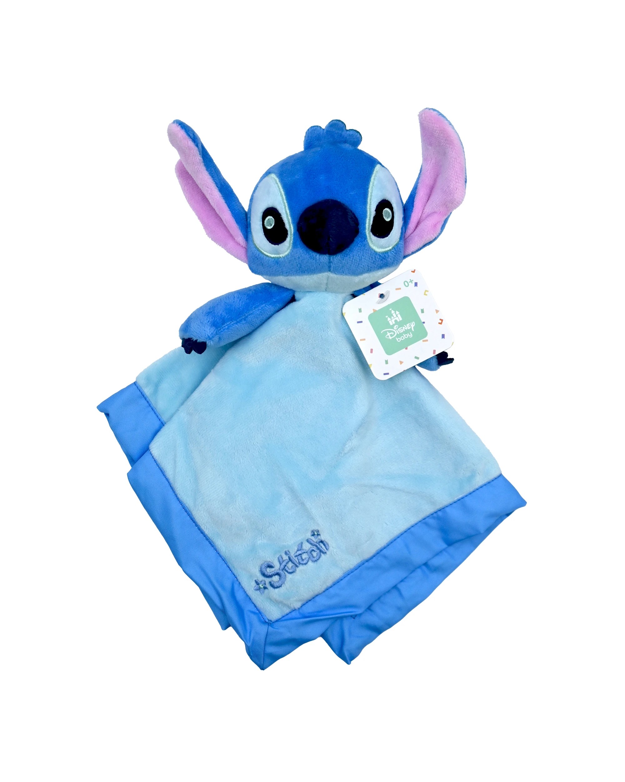 1 Disney Baby - Stitch Snuggle Blanket, Baby Comfort Blanket, Blue, 30cm H, Birth+ - Blue, 1 of 3