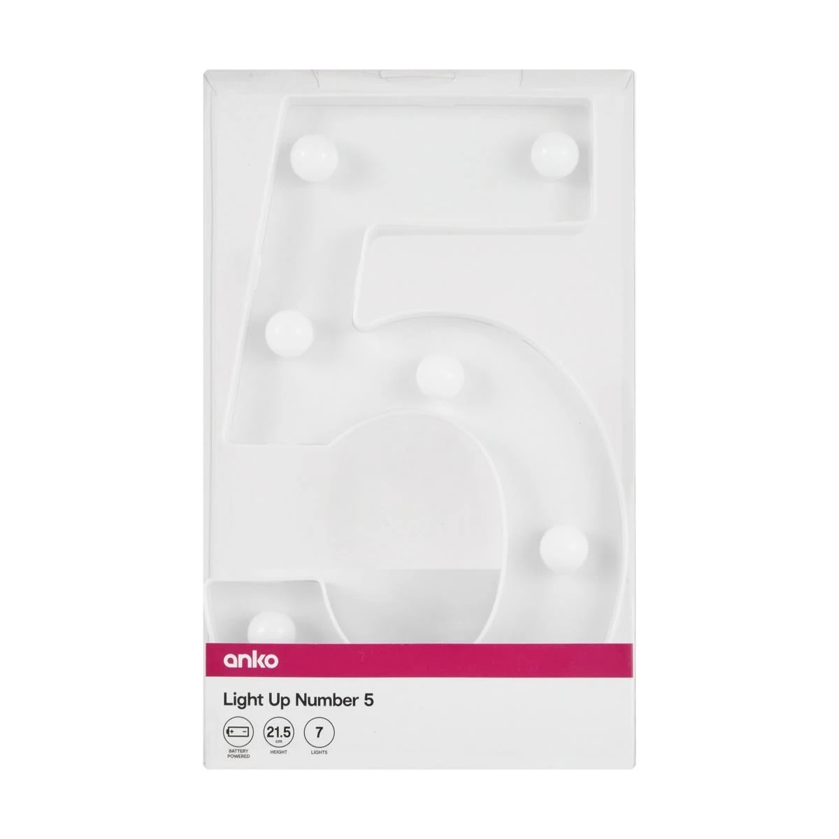 4 Light Up Number - 5, 4 of 5