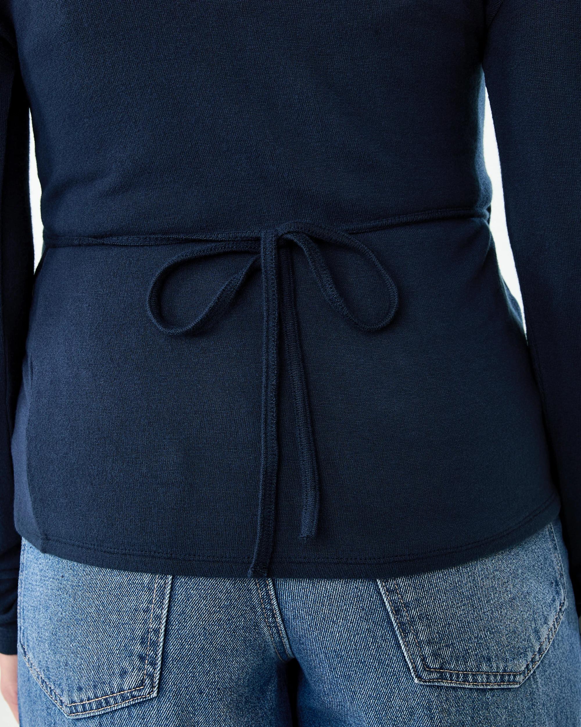 4 Long Sleeve Twofer Wrap Top Navy Blaze, 4 of 7