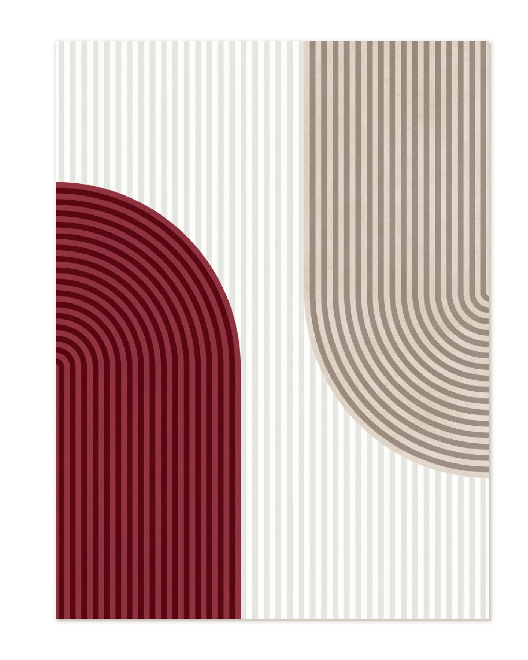 The Wall Art Warehouse - Geometric Arch Forms - Framed Canvas - 64x54cm ...